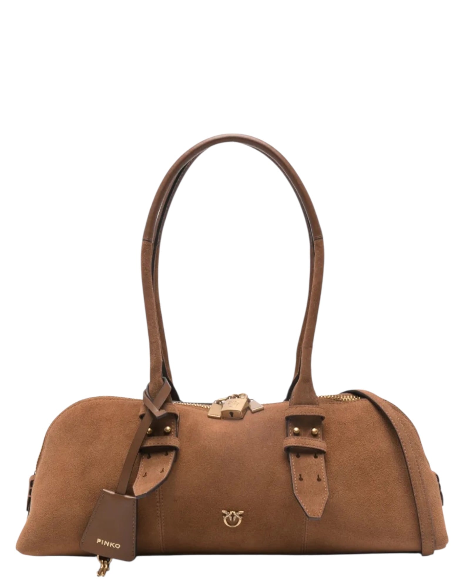 Τσάντα suede BOWLING HORIZONTAL