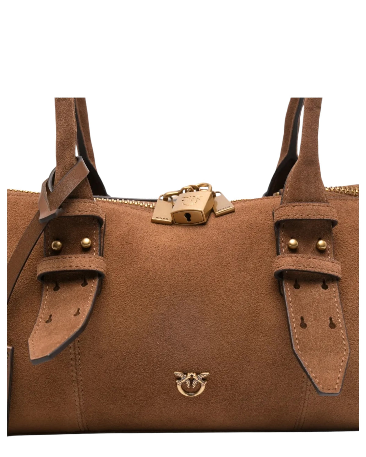 Τσάντα suede BOWLING HORIZONTAL