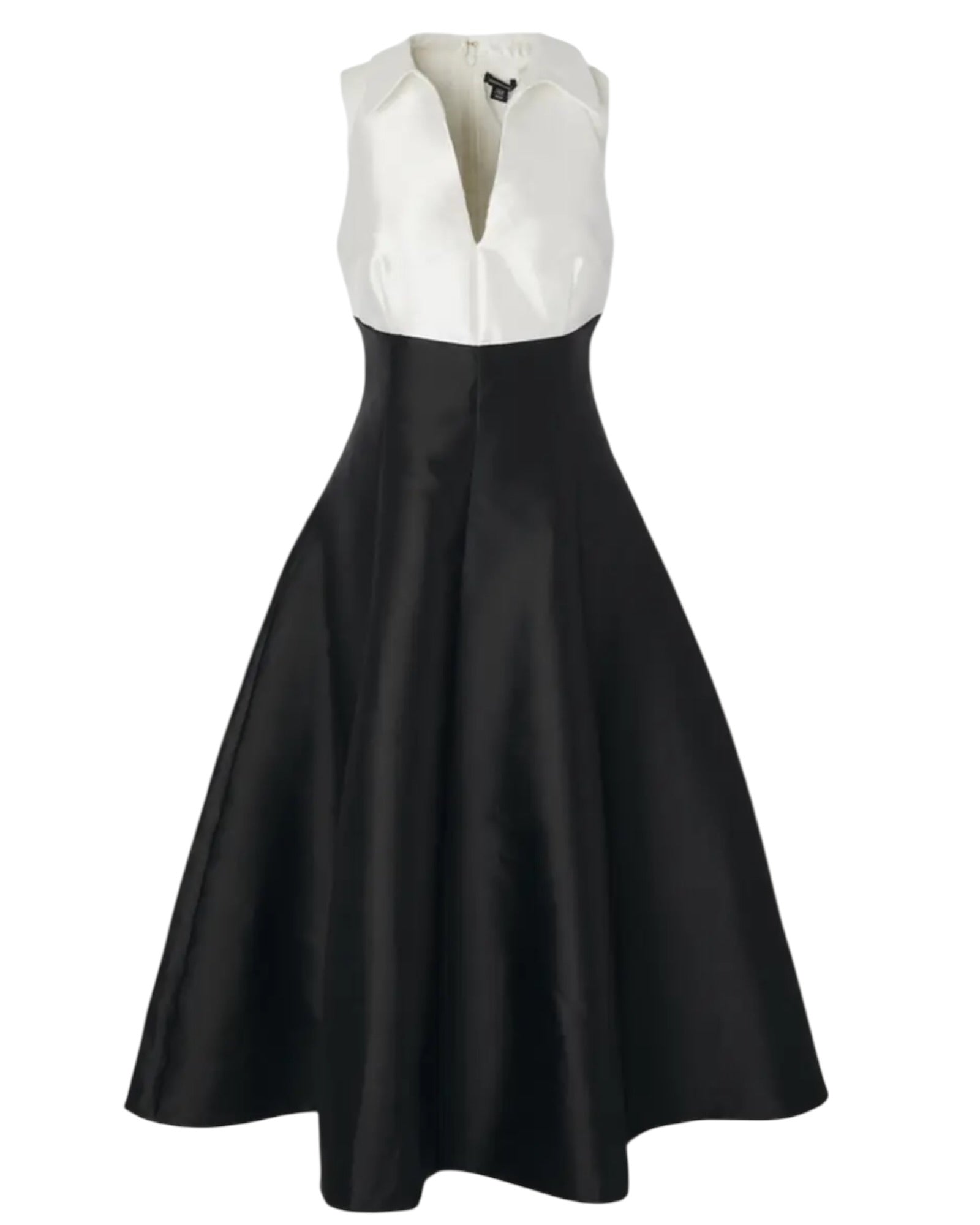 Φόρεμα με ντεκολτέ και σμόκιν σε αντίθεση