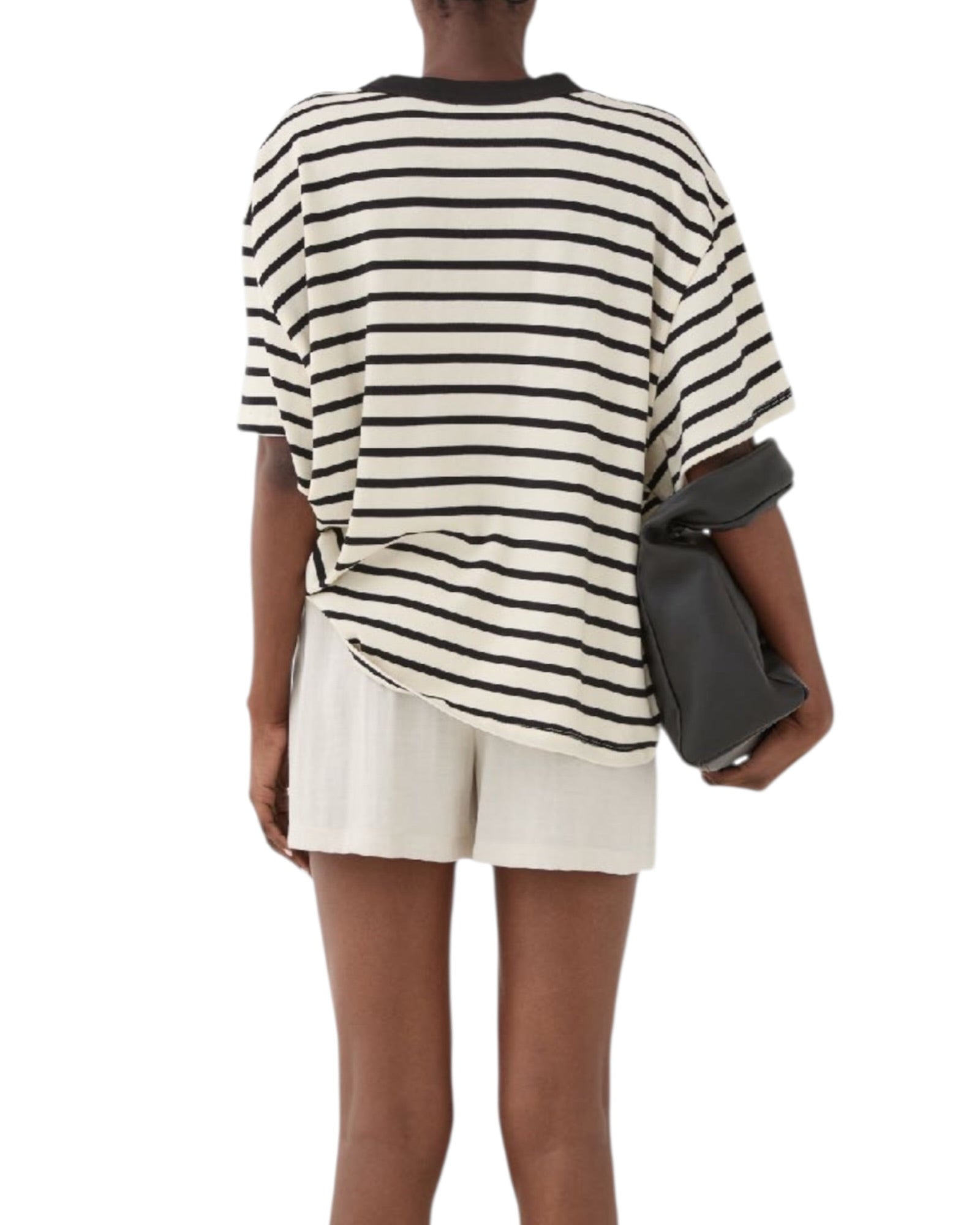 Ριγέ κοντομάνικη μπλούζα