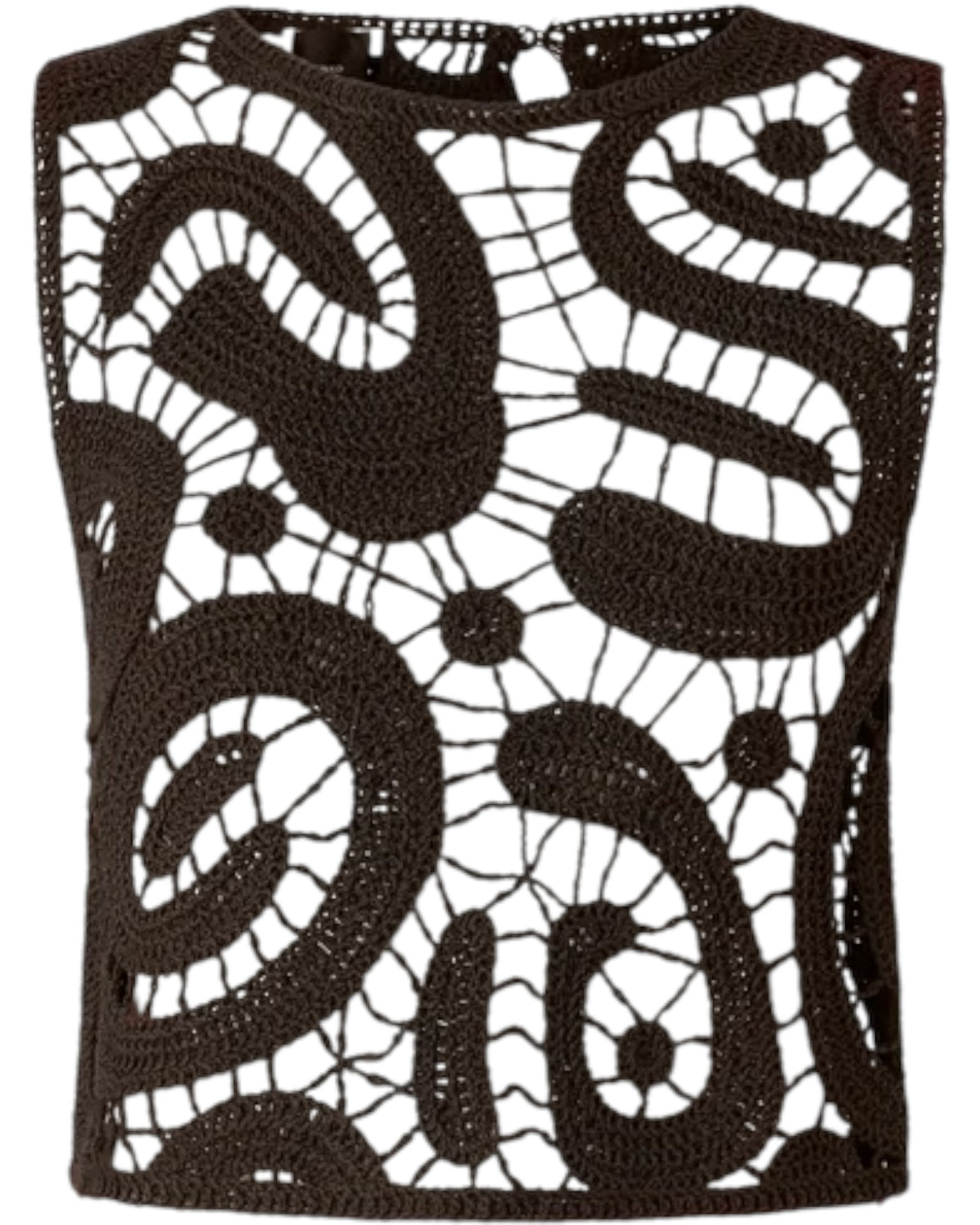 Αμάνικο κροσέ τοπ με γεωμετρικό σχέδιο ERUZIONE