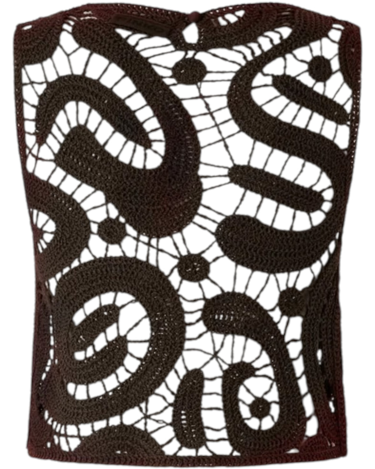 Αμάνικο κροσέ τοπ με γεωμετρικό σχέδιο ERUZIONE