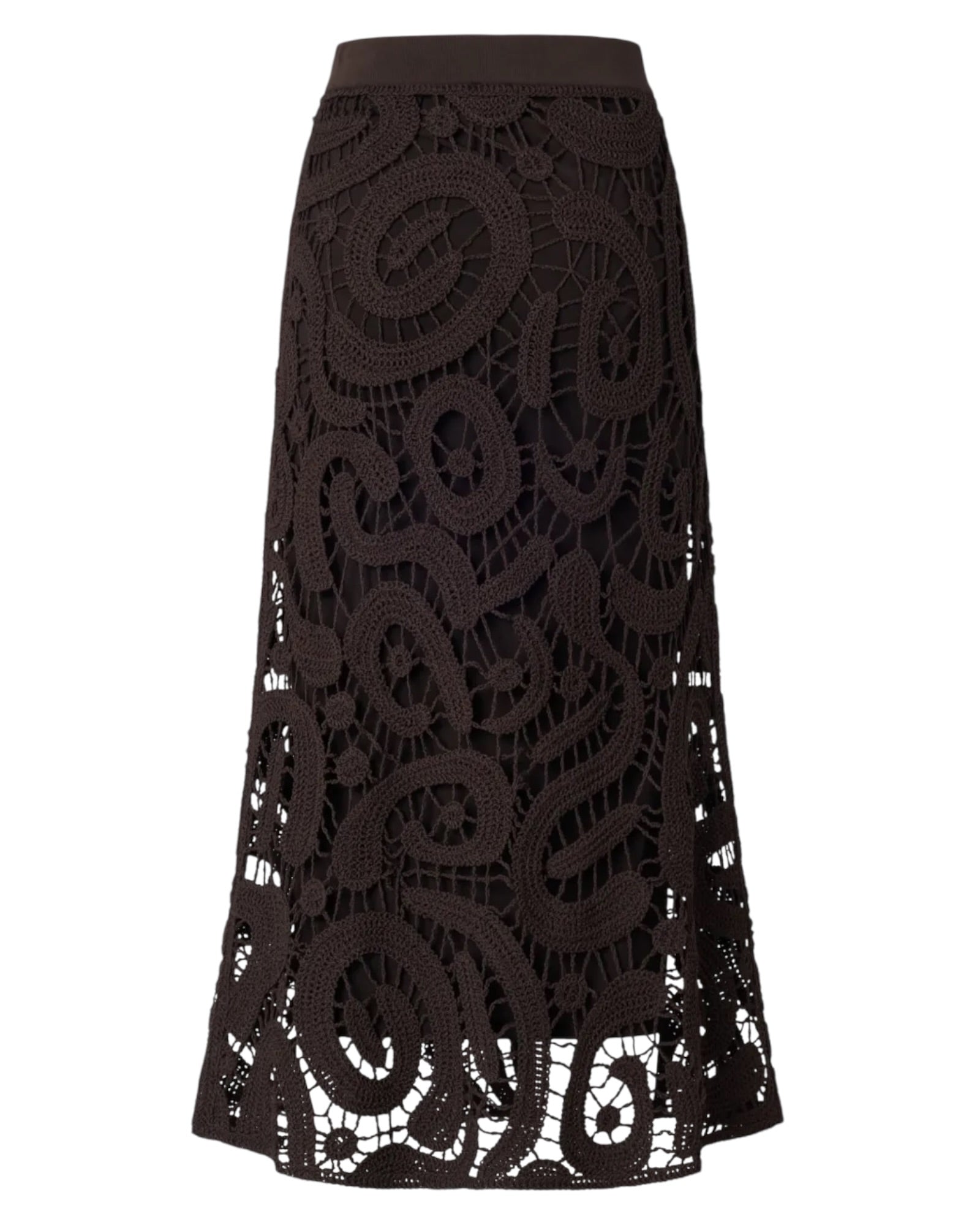 Midi φούστα με πλέξη γεωμετρικό σχέδιο MAESTRALE