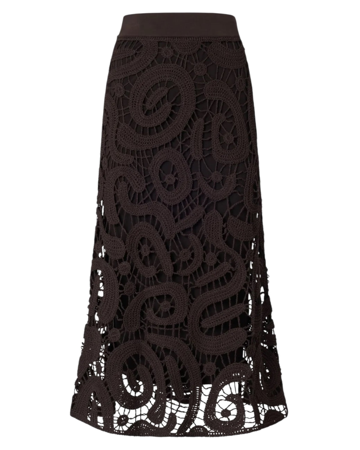 Midi φούστα με πλέξη γεωμετρικό σχέδιο MAESTRALE