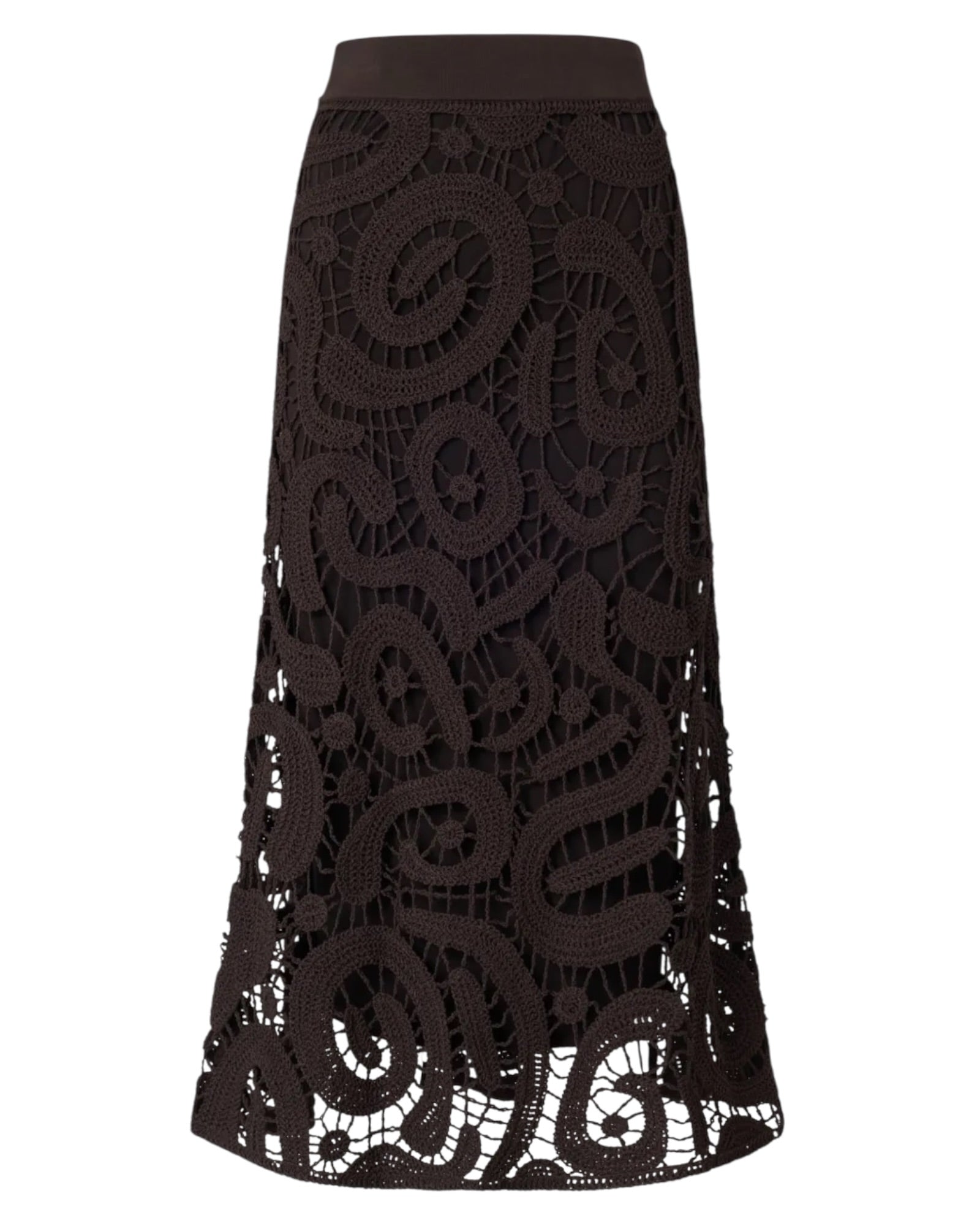 Midi φούστα με πλέξη γεωμετρικό σχέδιο MAESTRALE