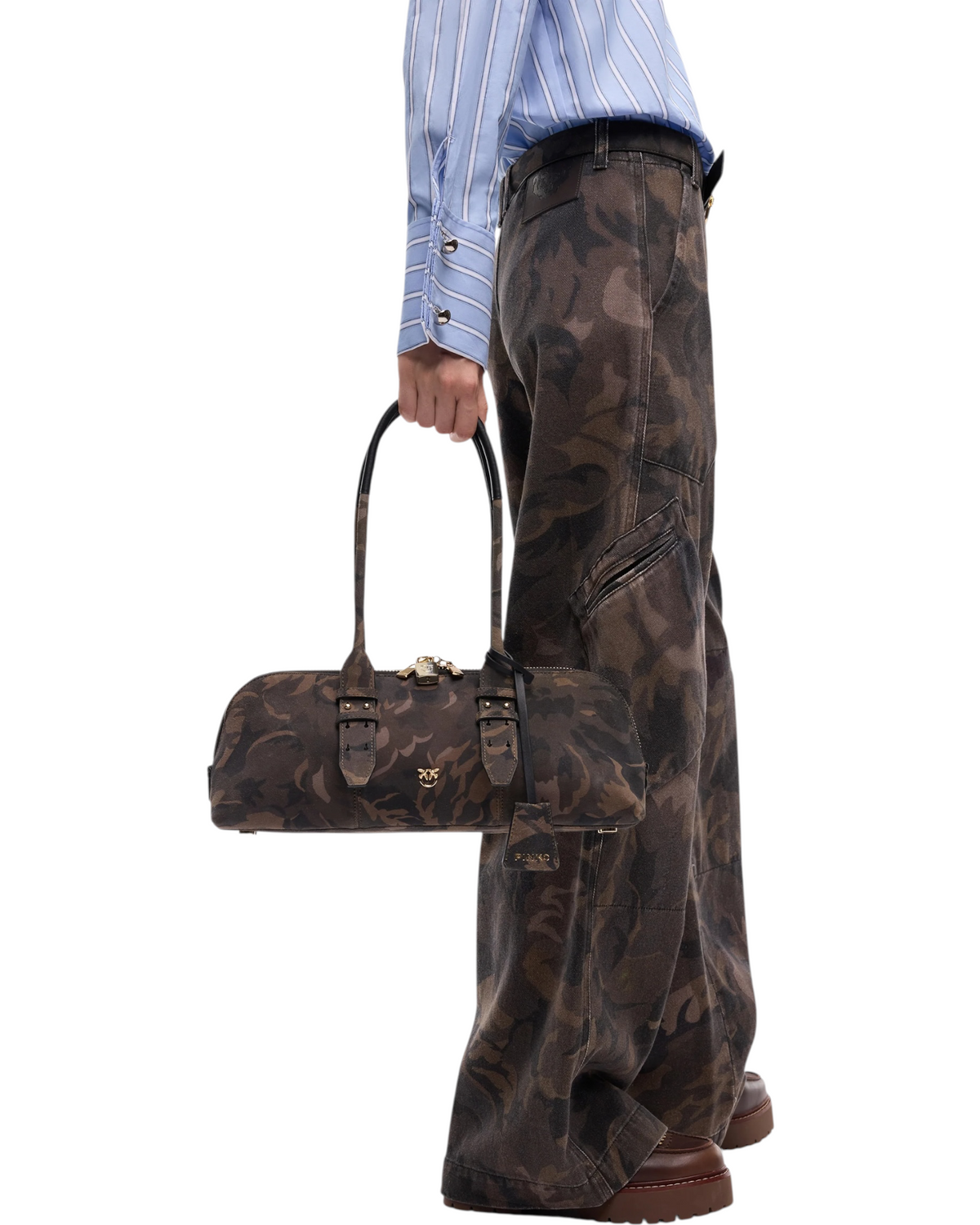 Μεγάλη σουέτ τσάντα ώμου Escape Bag Horizontal