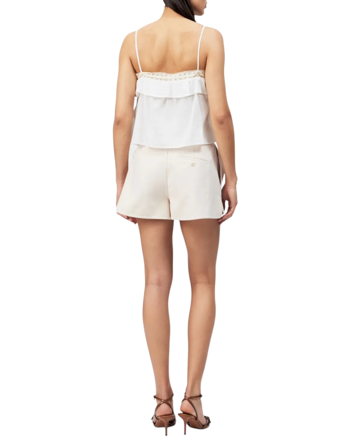 Crop top με βολάν TISANE