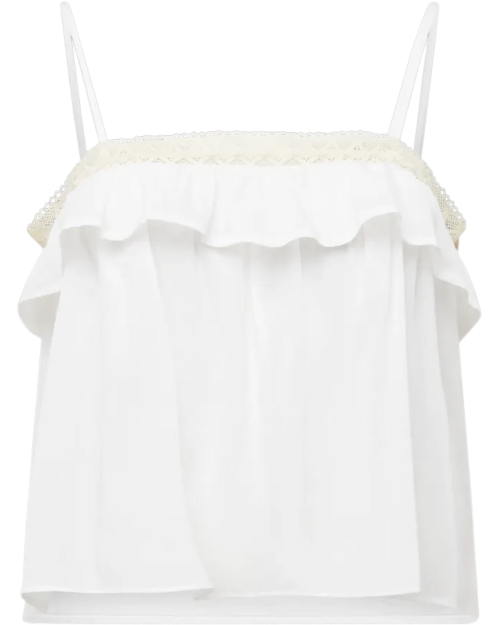 Crop top με βολάν TISANE