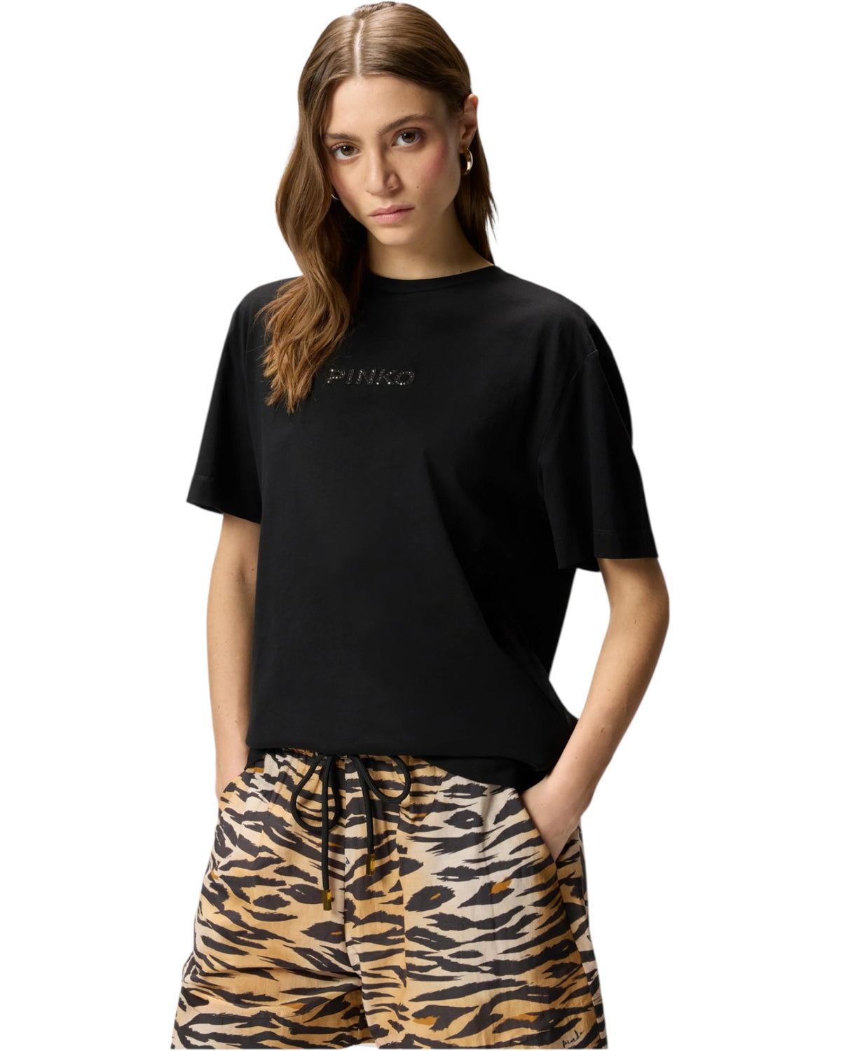 STREPITOSO T-shirt με στρας More Strass Less Stress
