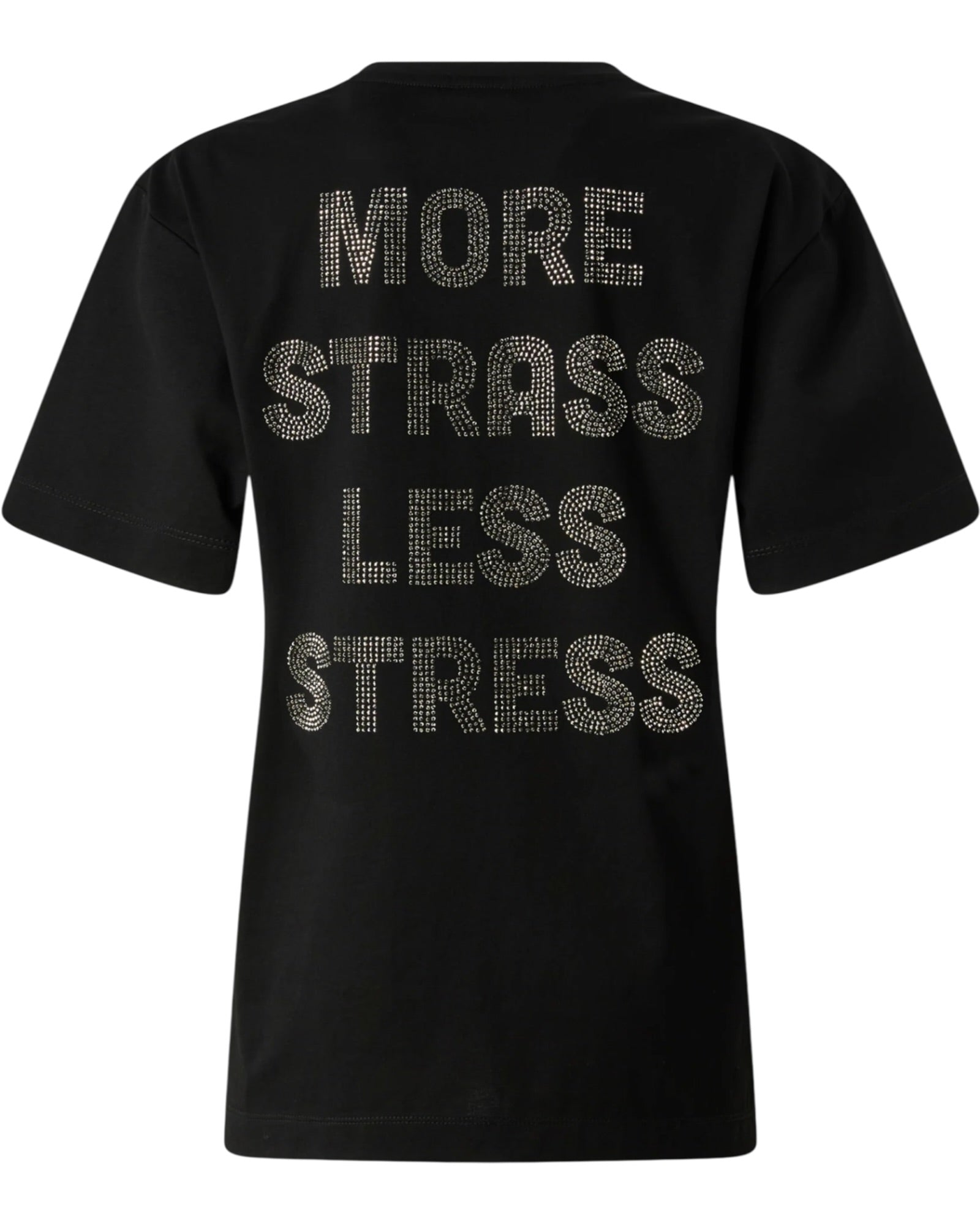 STREPITOSO T-shirt με στρας More Strass Less Stress