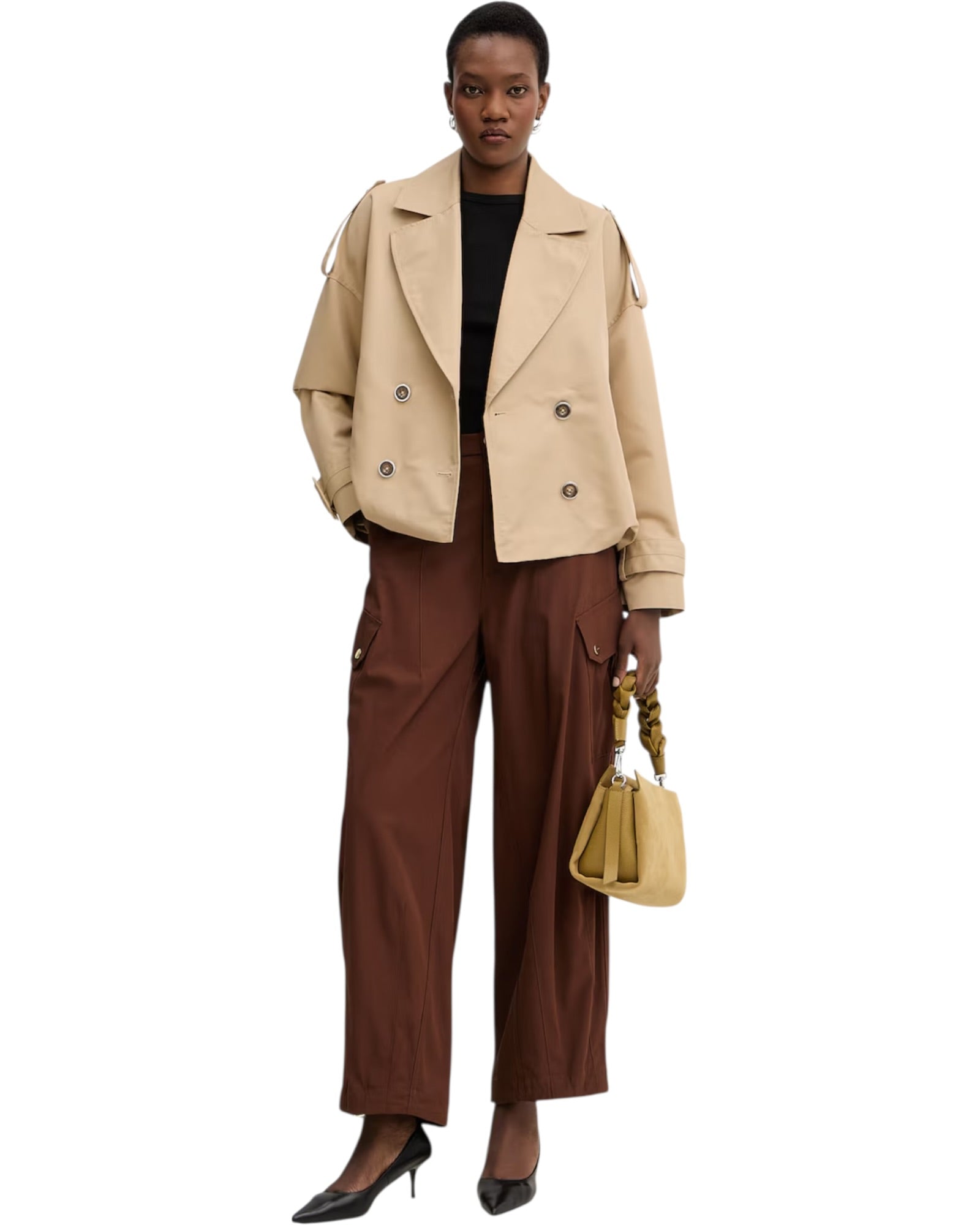 Χυτό βαμβακερό παντελόνι ROSALIN