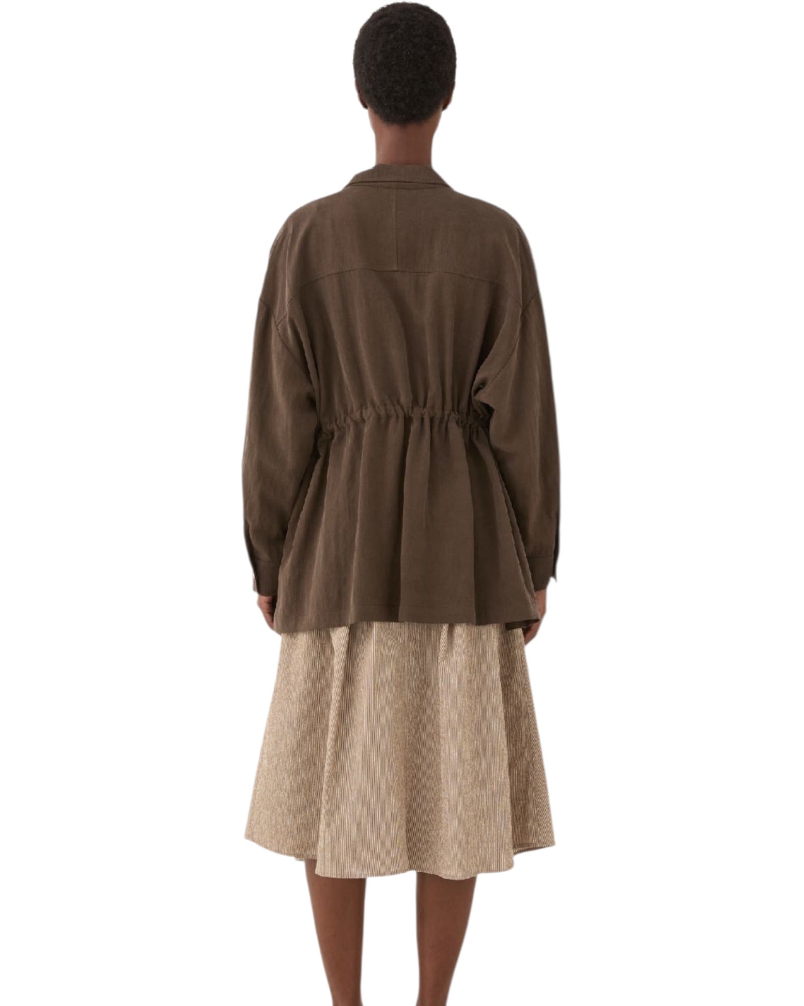 Μπουφάν oversized με κορδόνι στη μέση