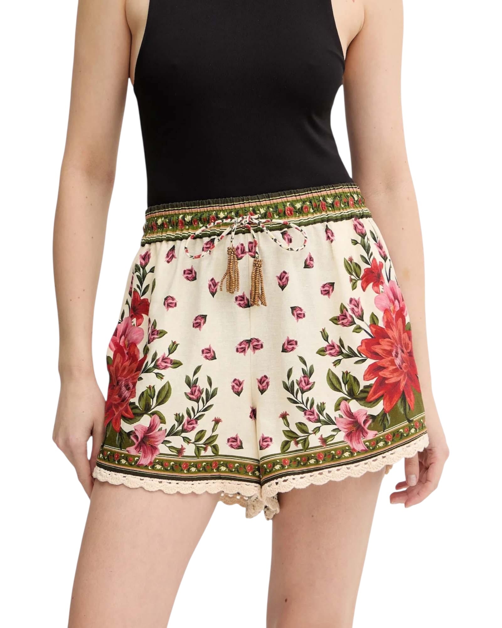 Λινό σορτς floral WONDER RIO