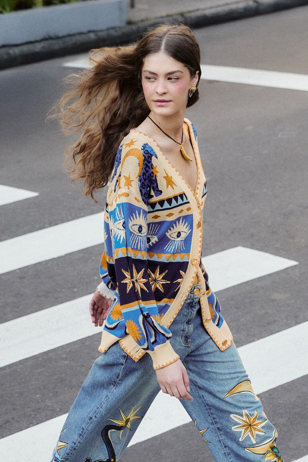 Πλεκτή ζακέτα με κουμπιά MYSTICAL AINIKA KNIT