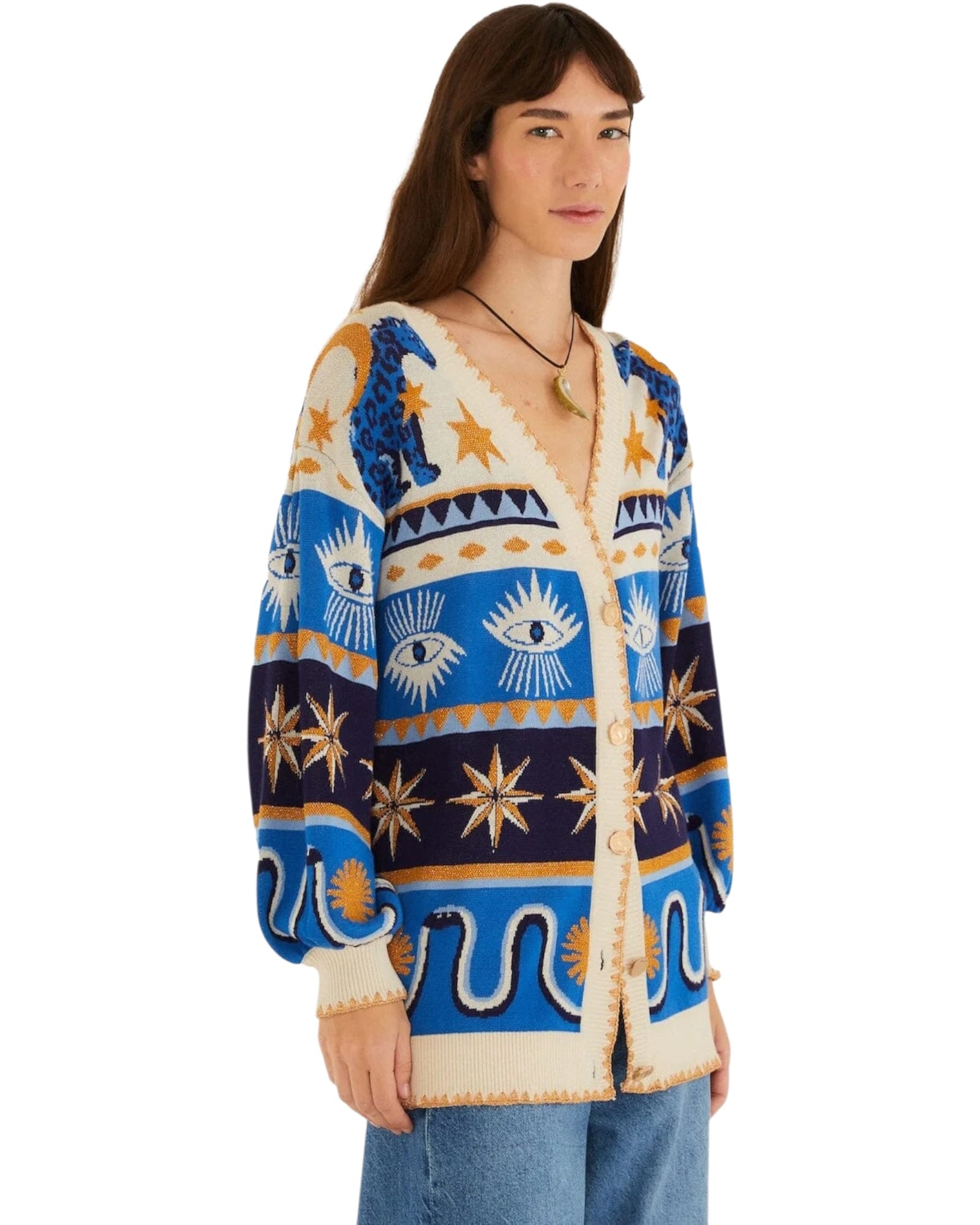 Πλεκτή ζακέτα με κουμπιά MYSTICAL AINIKA KNIT