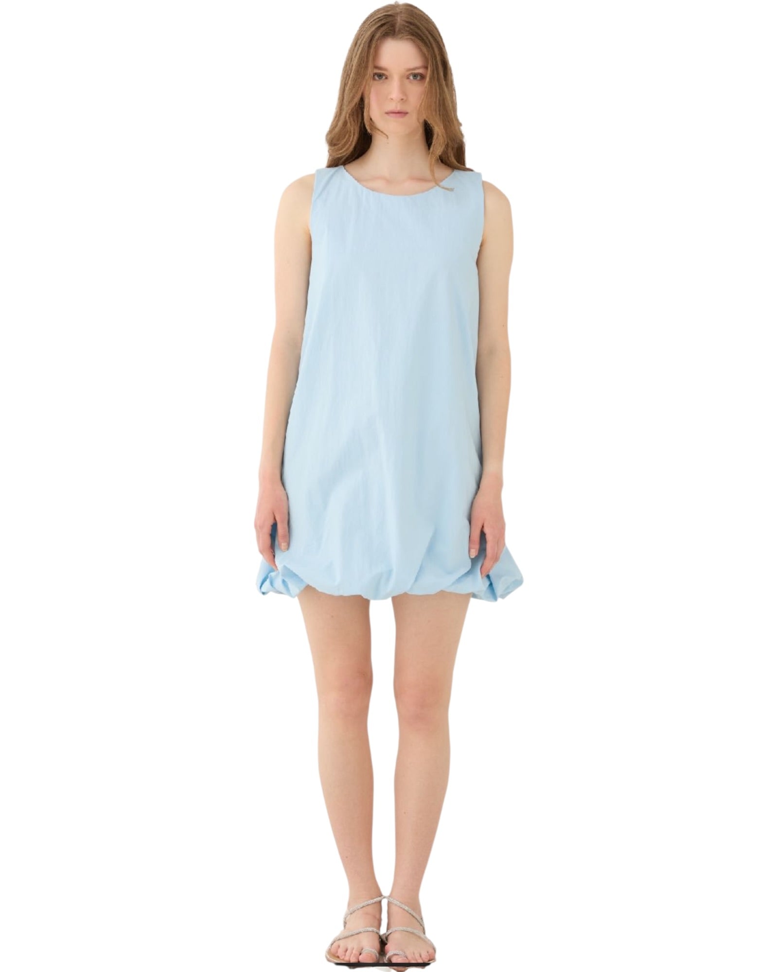 Mini φόρεμα με balloon τελείωμα