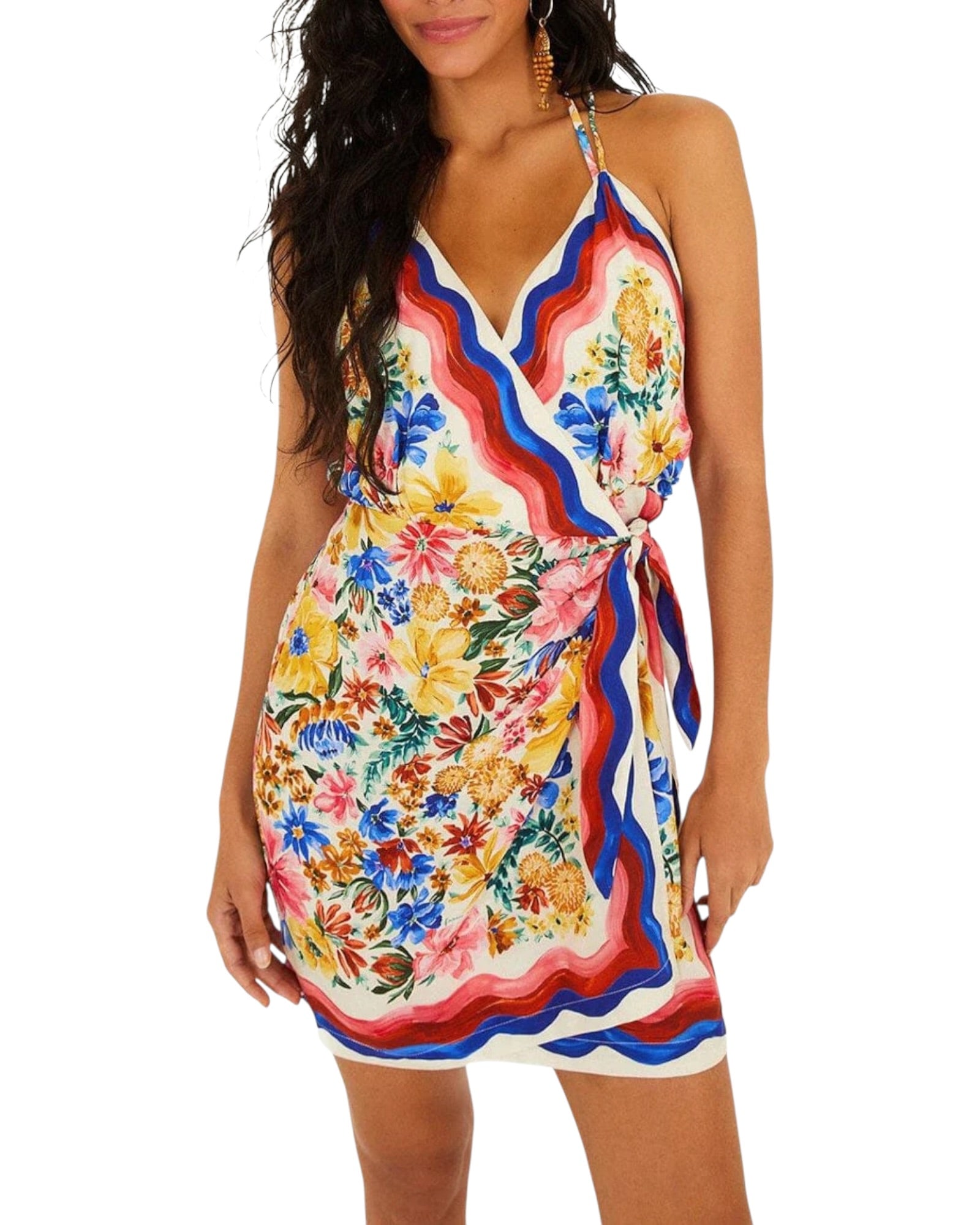 Mini φόρεμα με floral σχέδιο FLORALINE