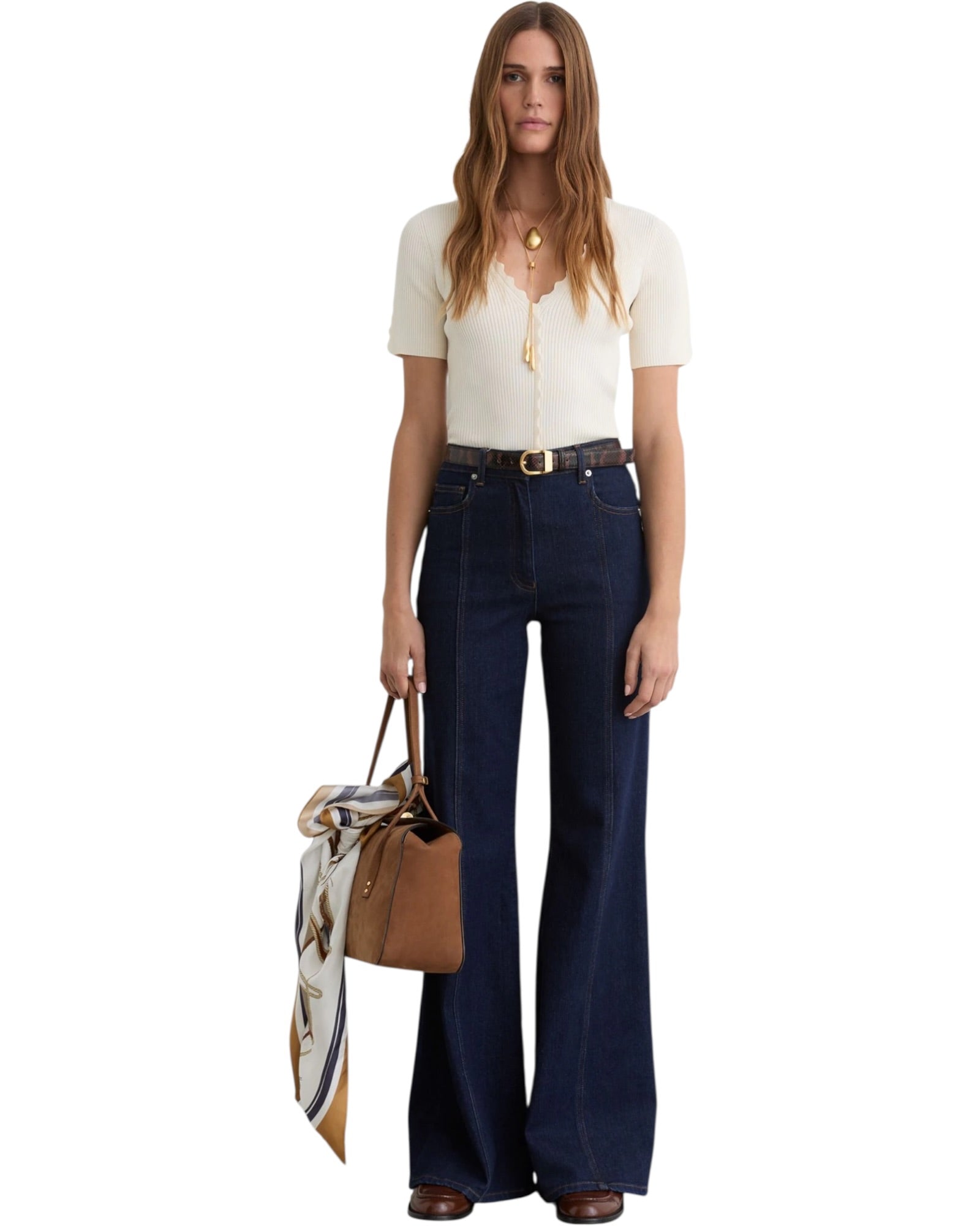 Μπλούζα με πλεκτό ριμπ και λεπτό τελείωμα MARCY