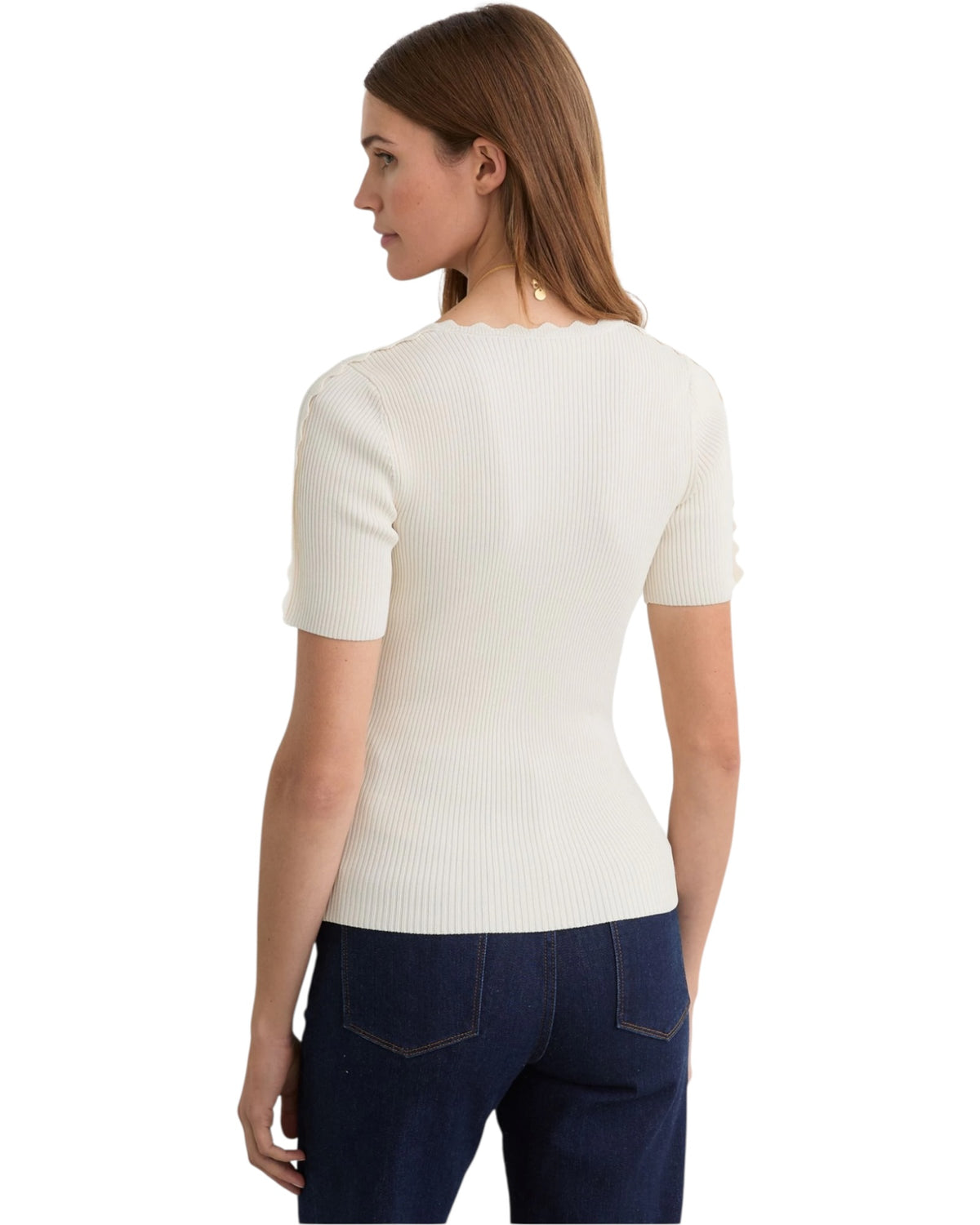 Μπλούζα με πλεκτό ριμπ και λεπτό τελείωμα MARCY