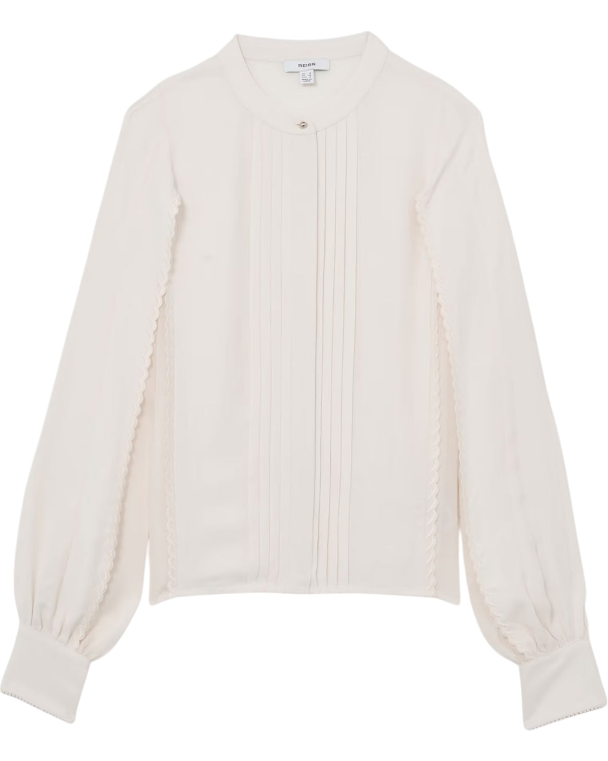 Πλισέ κεντημένη μακρυμάνικη μπλούζα MADDIE