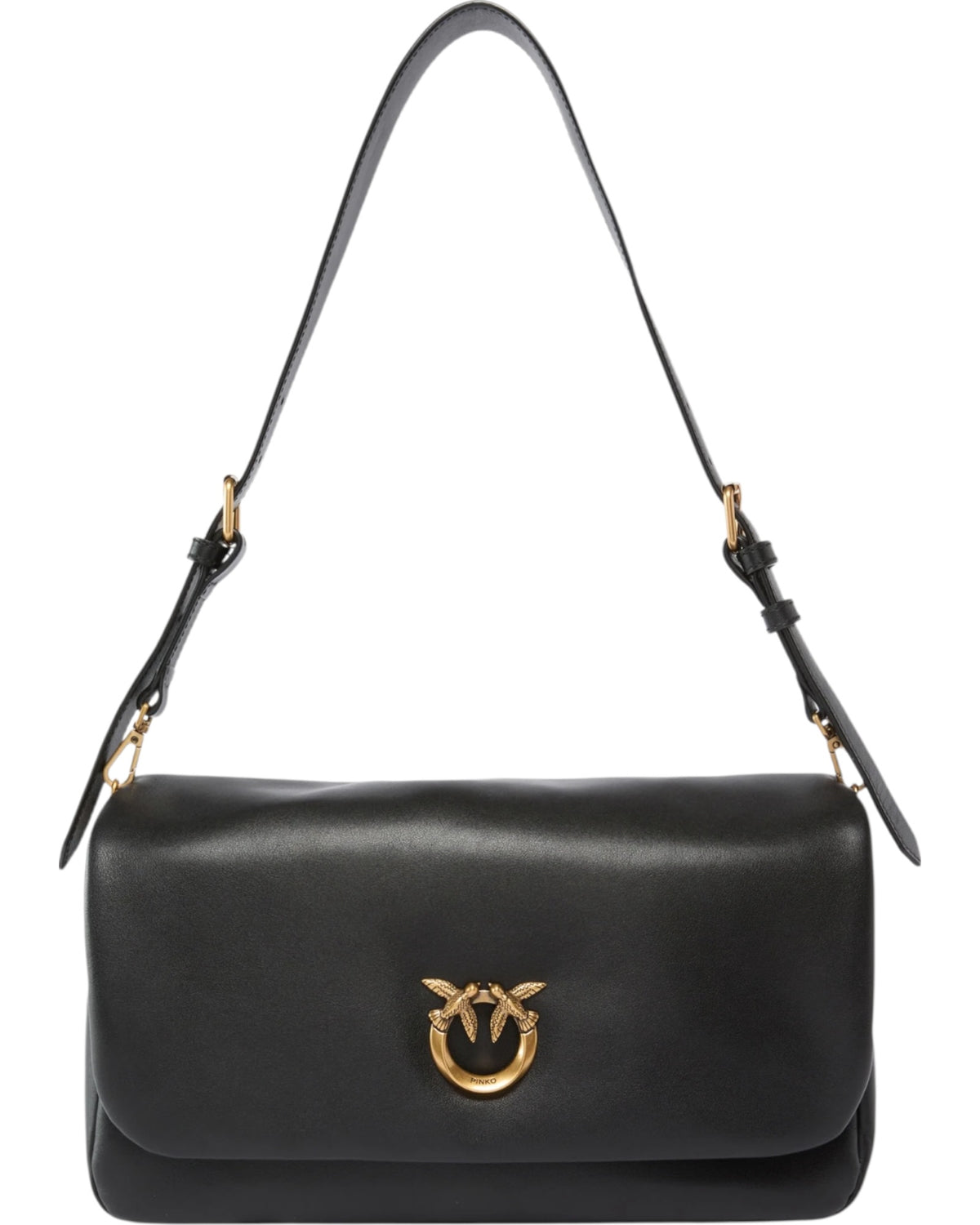 Δερμάτινη τσάντα χιαστί μεσαίου μεγέθους Love Bag Click Soft Horizontal Handle