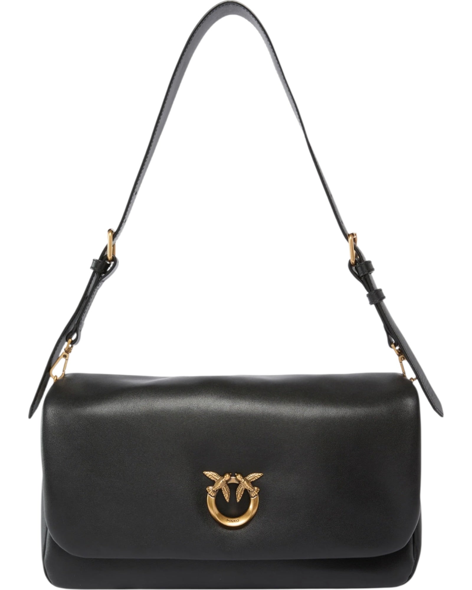 Δερμάτινη τσάντα χιαστί μεσαίου μεγέθους Love Bag Click Soft Horizontal Handle