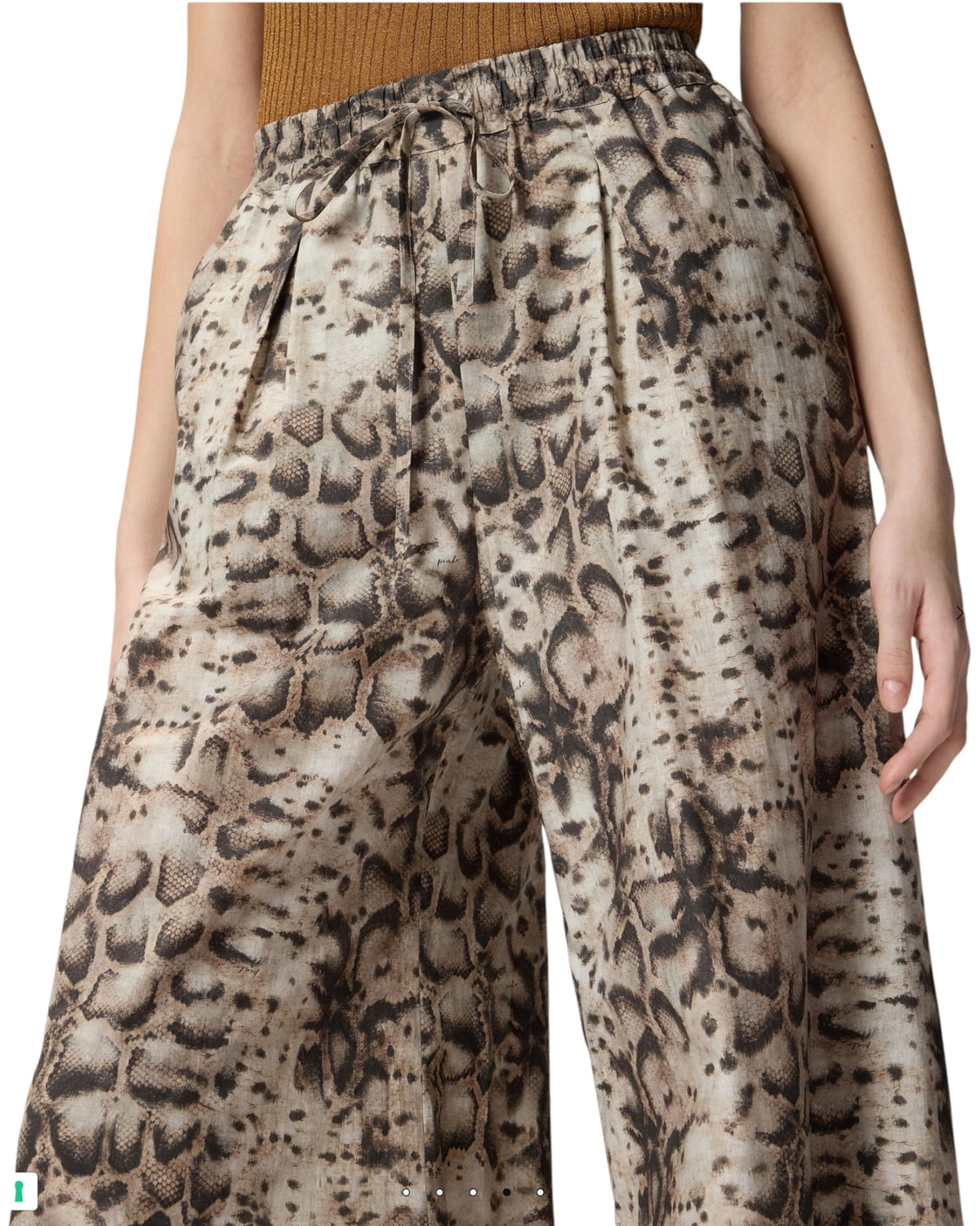 Παντελόνι με φαρδιά γραμμή και τύπωμα φιδιού GUSSOLA