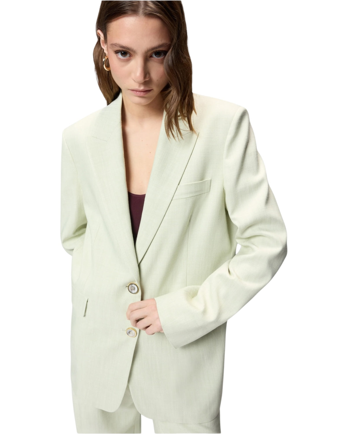 Μονόπετο σακάκι με ρουστίκ εφέ FAITH