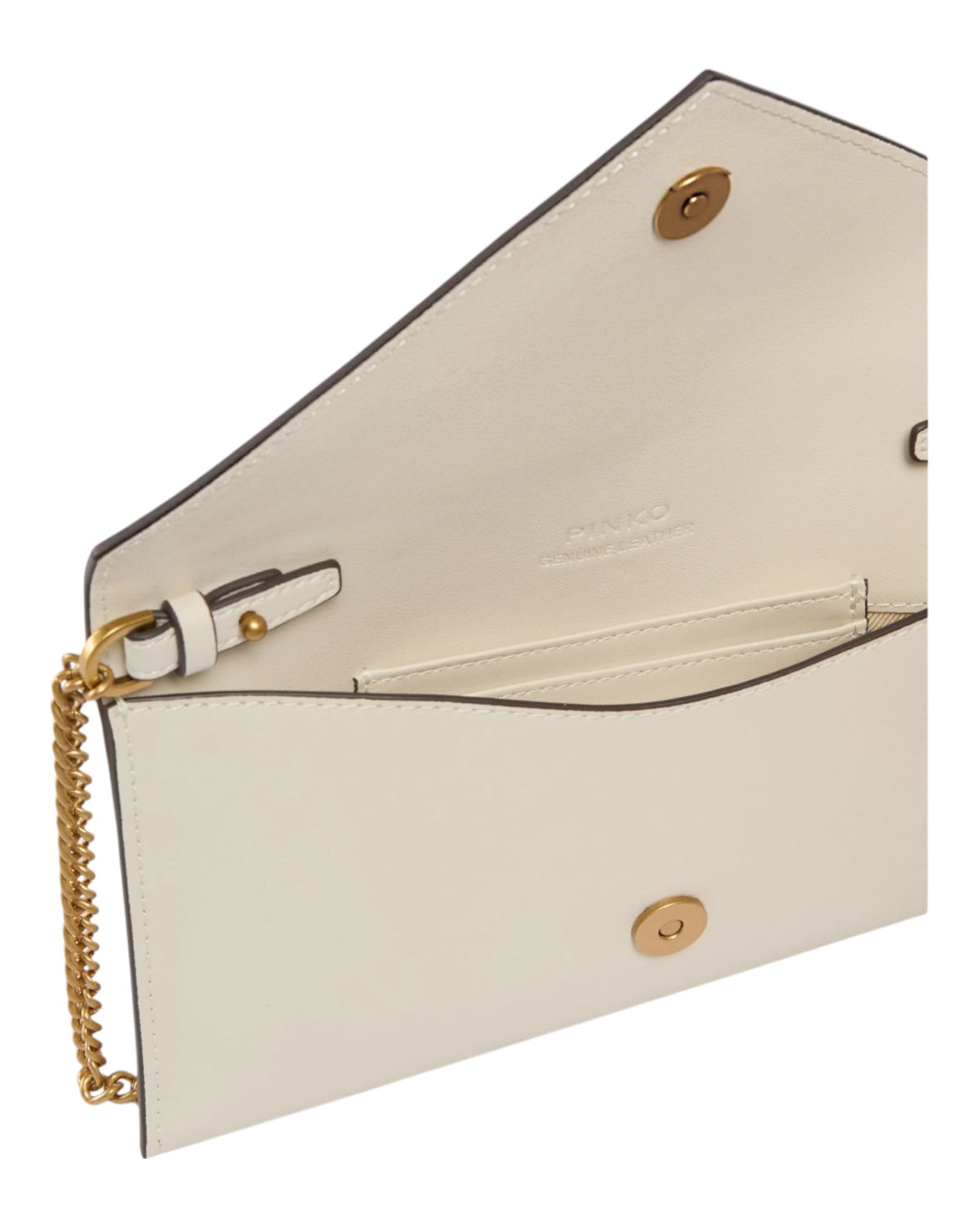 Μικρή τσάντα-φάκελος από λείο δέρμα με λογότυπο Love Birds FLAT PURSE MINI