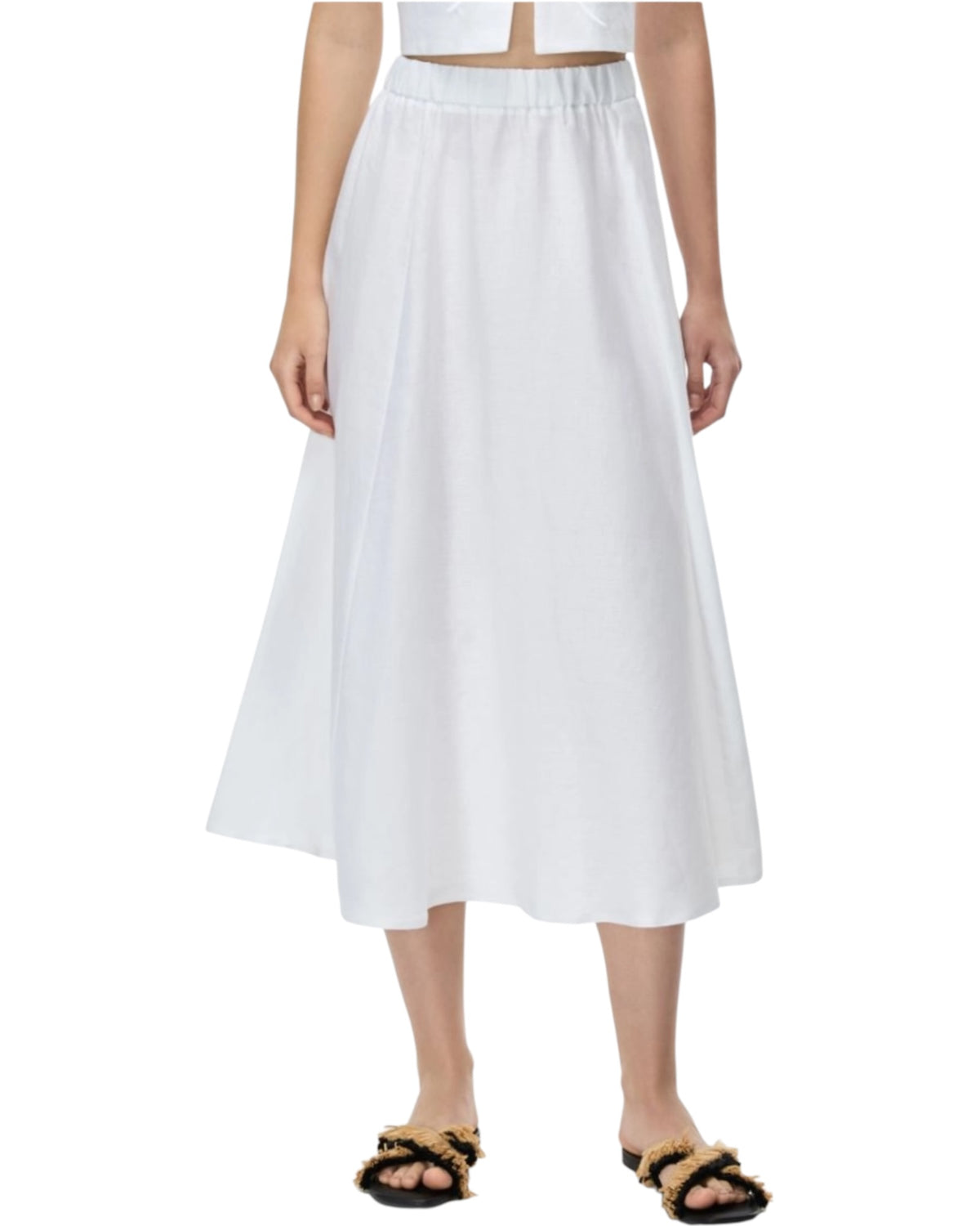 Μακριά φούστα από λινό καμβά IBLSEGGIO