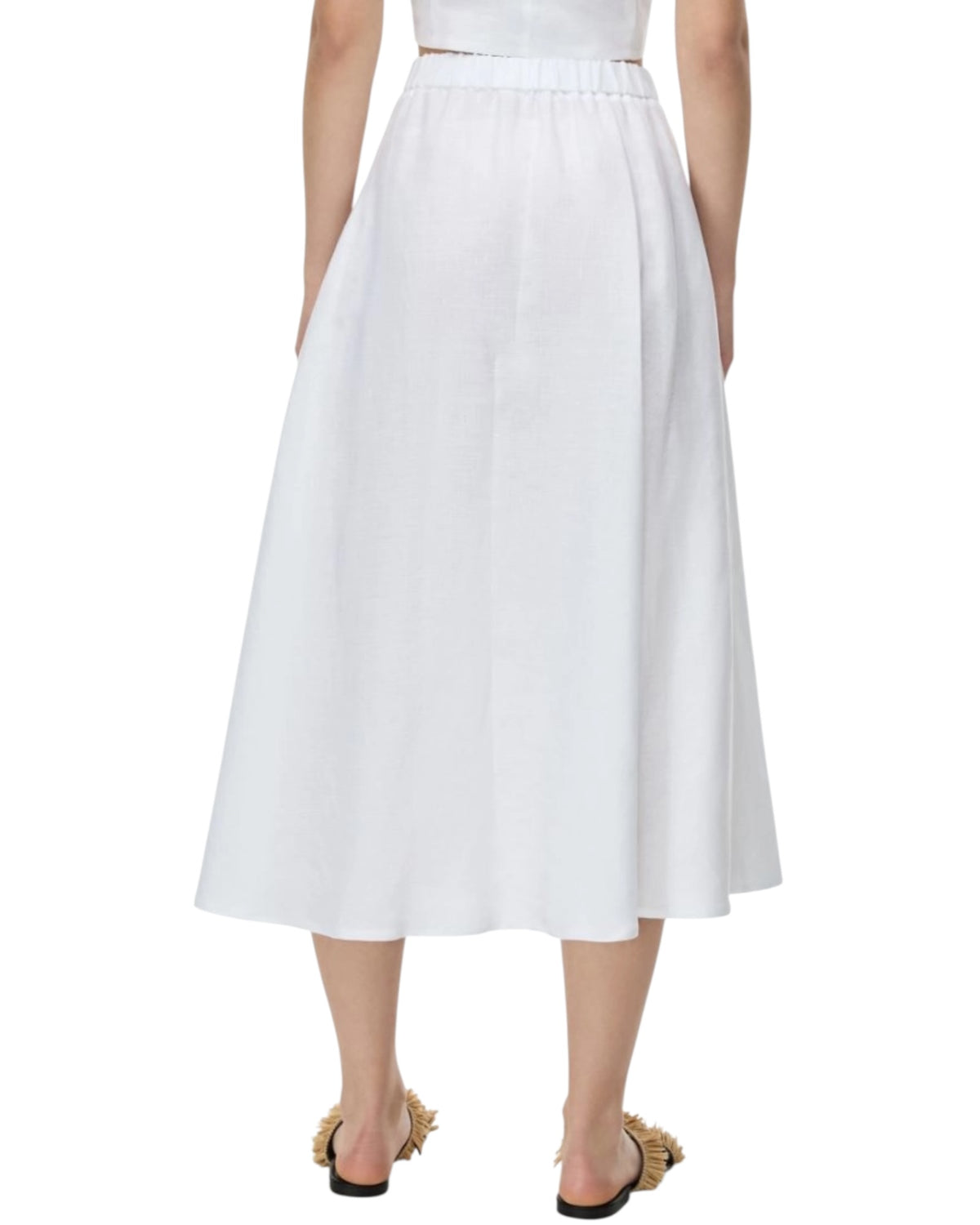 Μακριά φούστα από λινό καμβά IBLSEGGIO