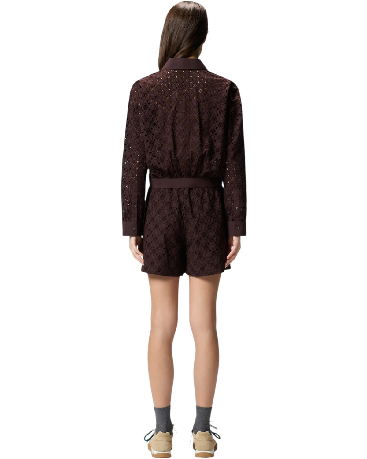 Κοντό πουκάμισο με κέντημα CHARITA