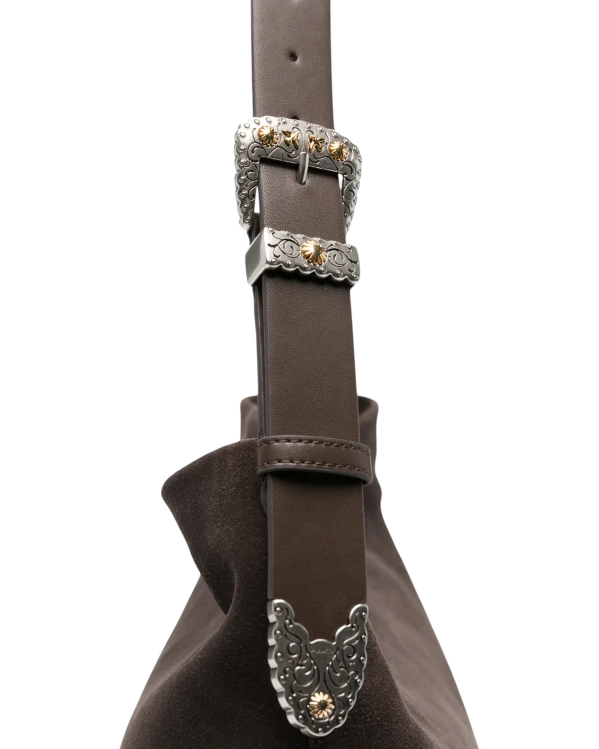 Τσάντα ώμου Bucket Big από suede