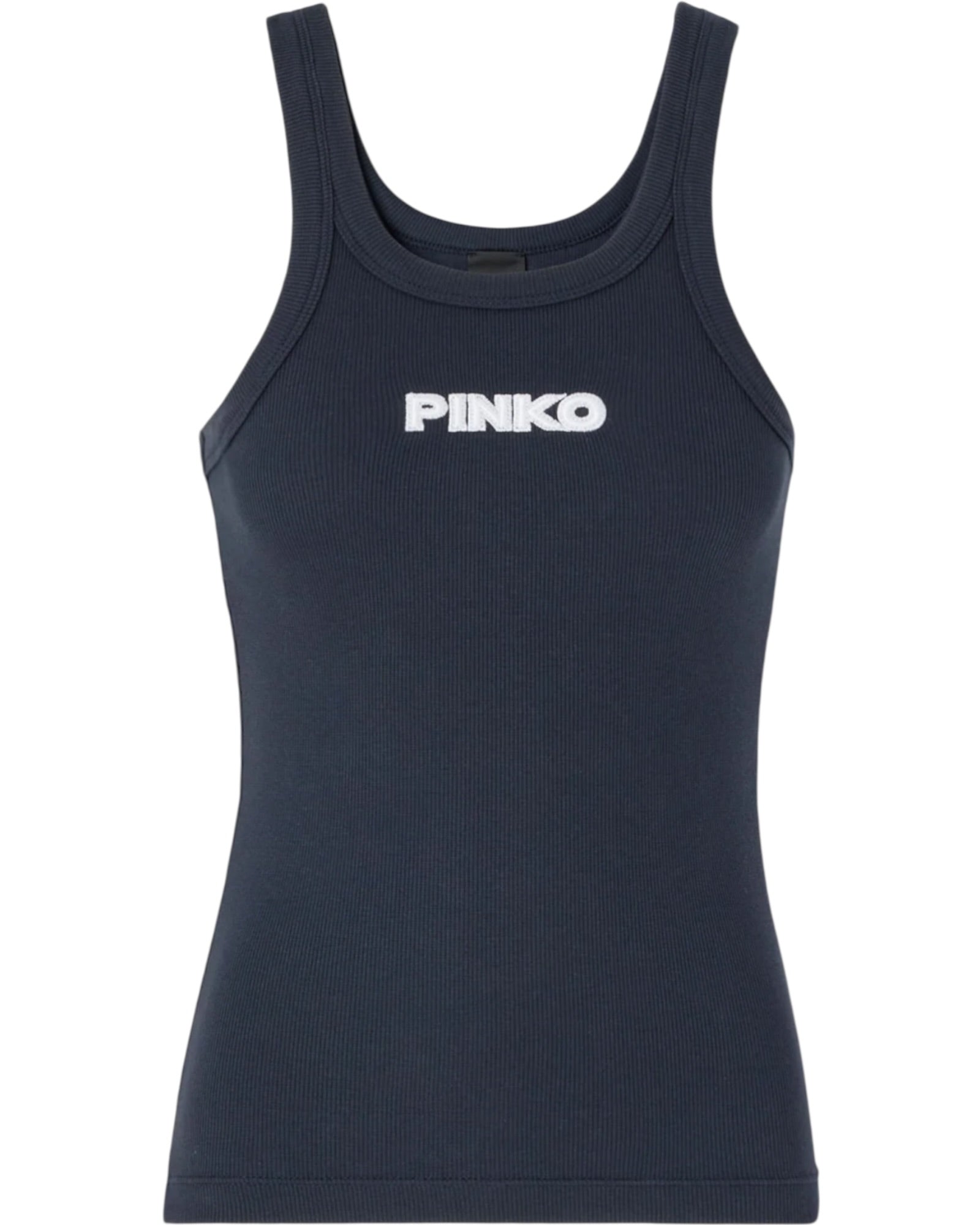 Ριμπ φανελάκι με λογότυπο PINKO 3D BLUE LAGOON