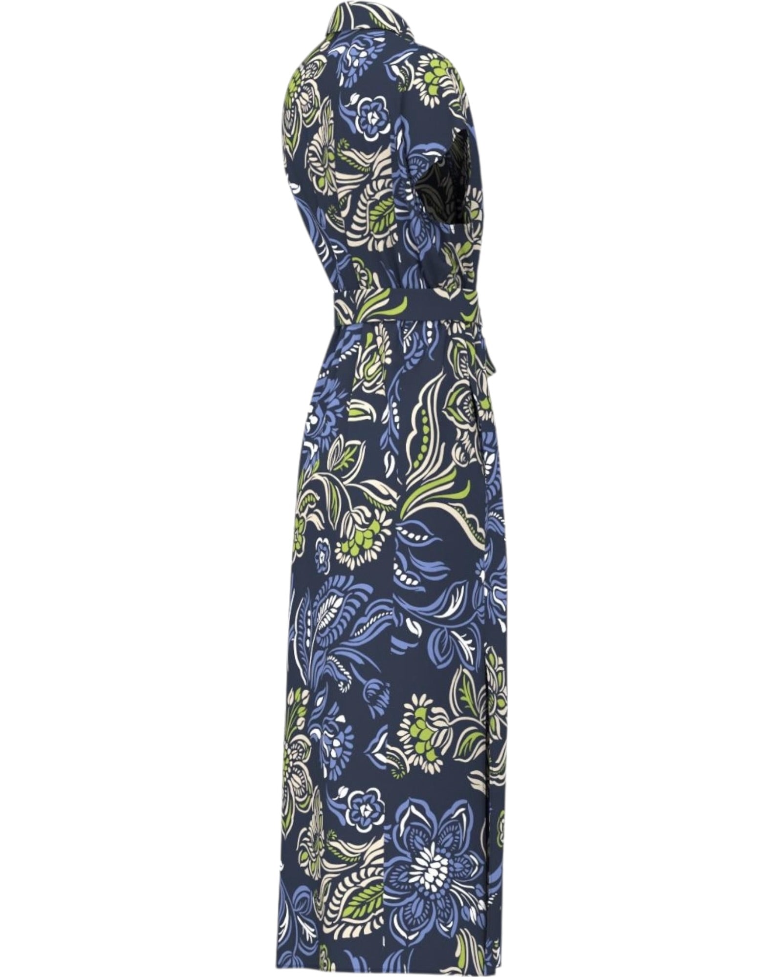 Midi φόρεμα με ασορτί ζώνη EMMPANINO