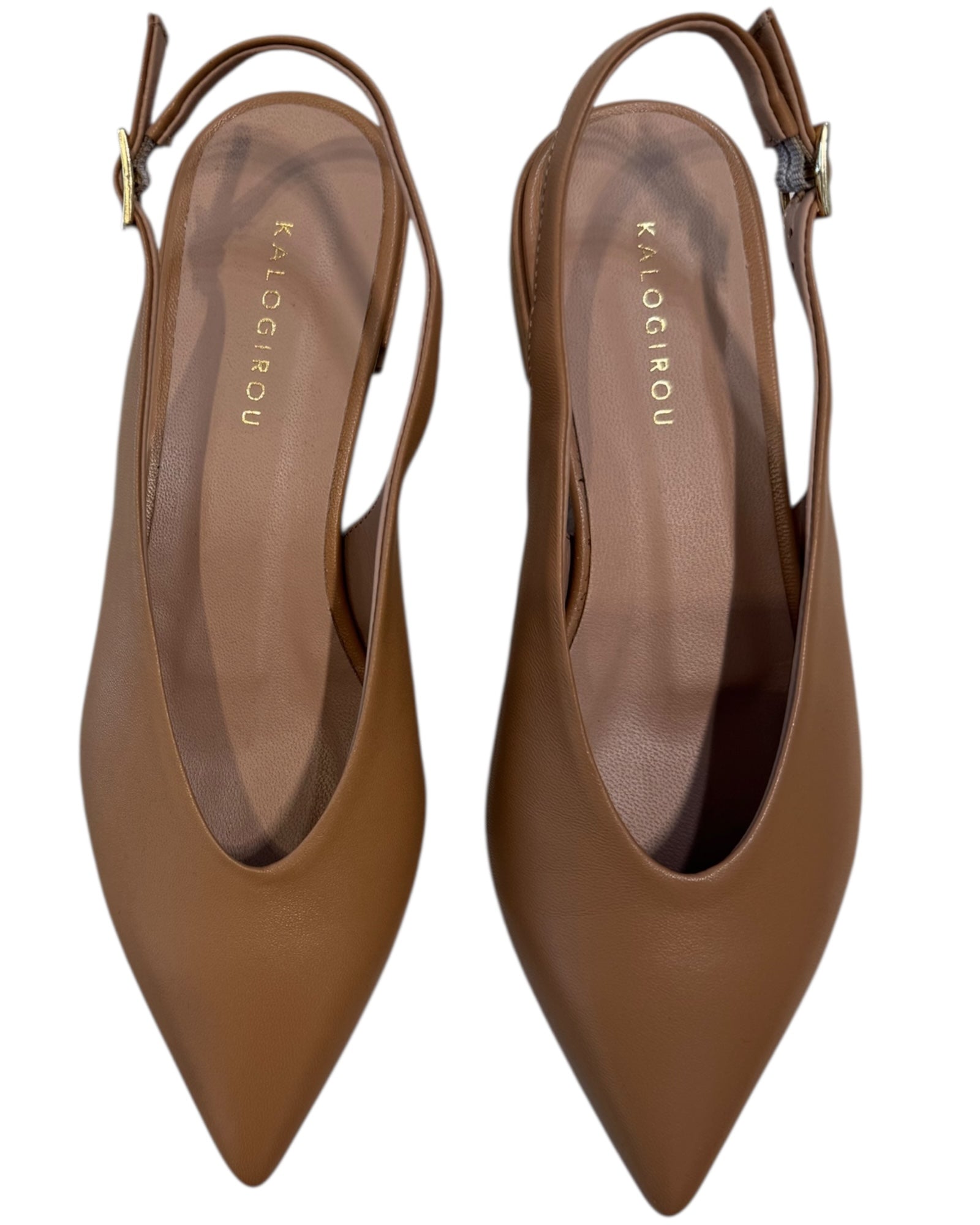 Δερμάτινα sling back με μύτη PAULINE 35