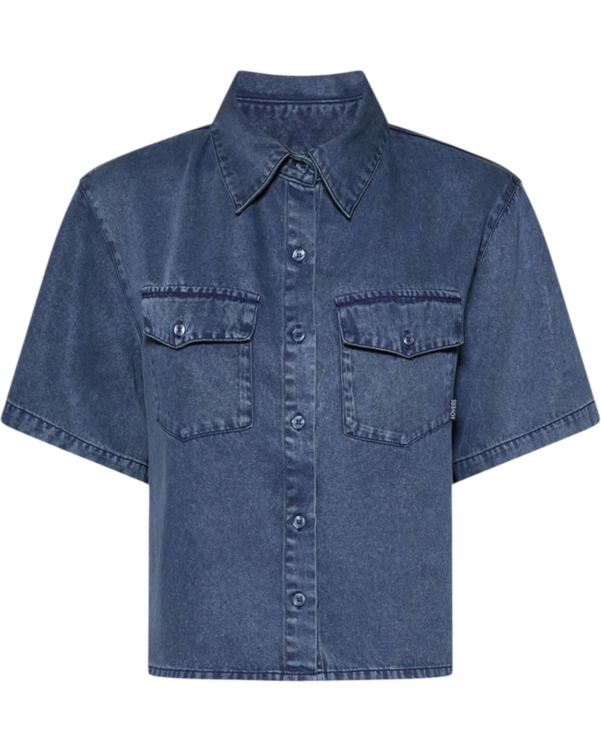 Denim κοντομάνικο πουκάμισο AMARA