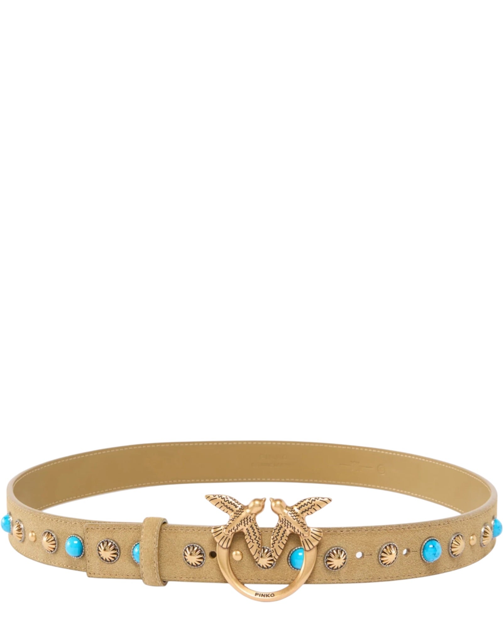 Ζώνη από σουέτ με τρουκς LOVE BERRY STUDS H3