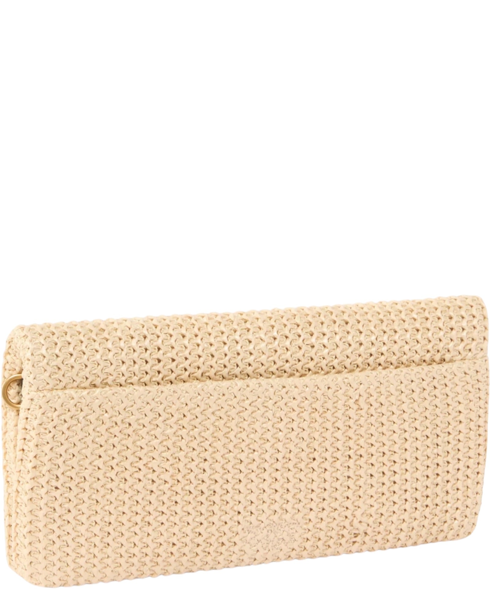 Κλασική μεσαία τσάντα ώμου Love Bag Click Soft Horizontal από raffia