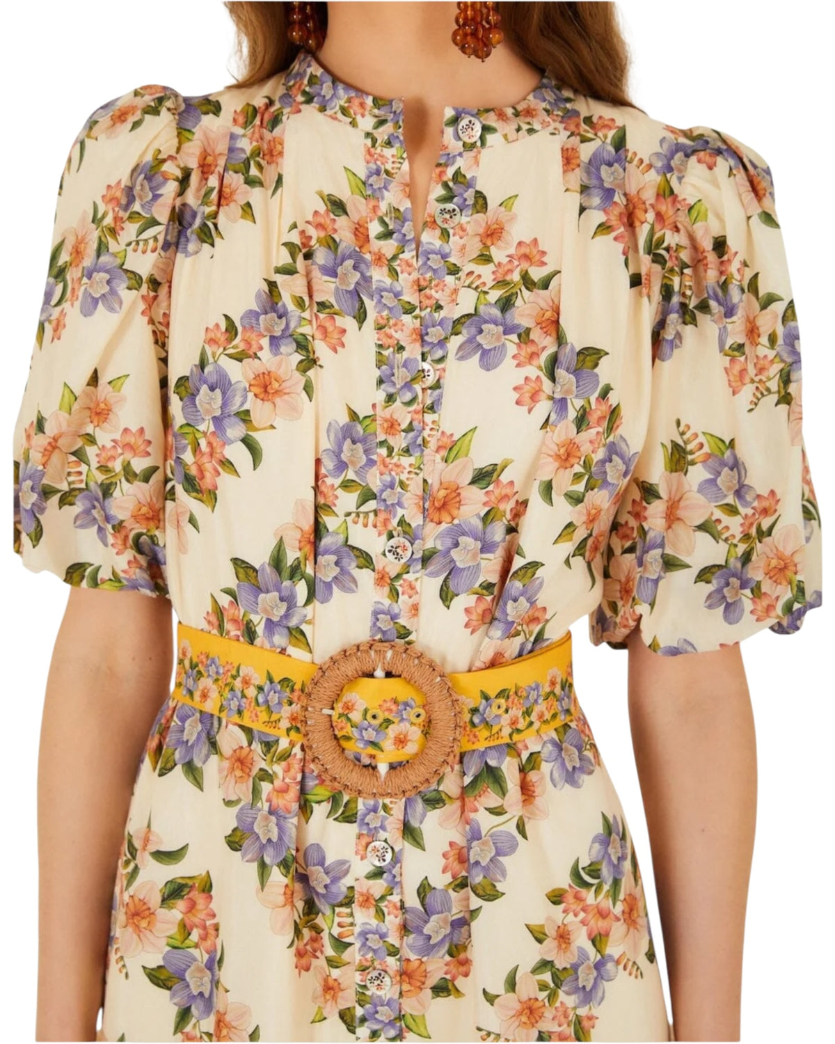 Mini floral φόρεμα Sand Hilo Stripes