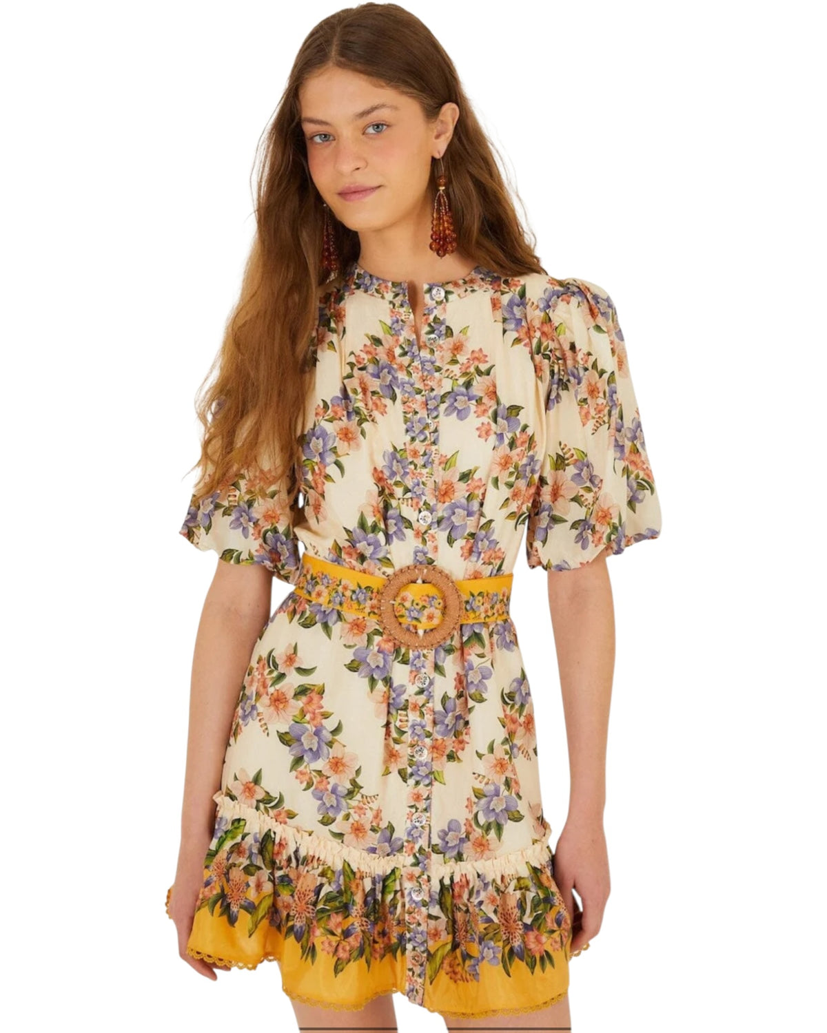 Mini floral φόρεμα Sand Hilo Stripes