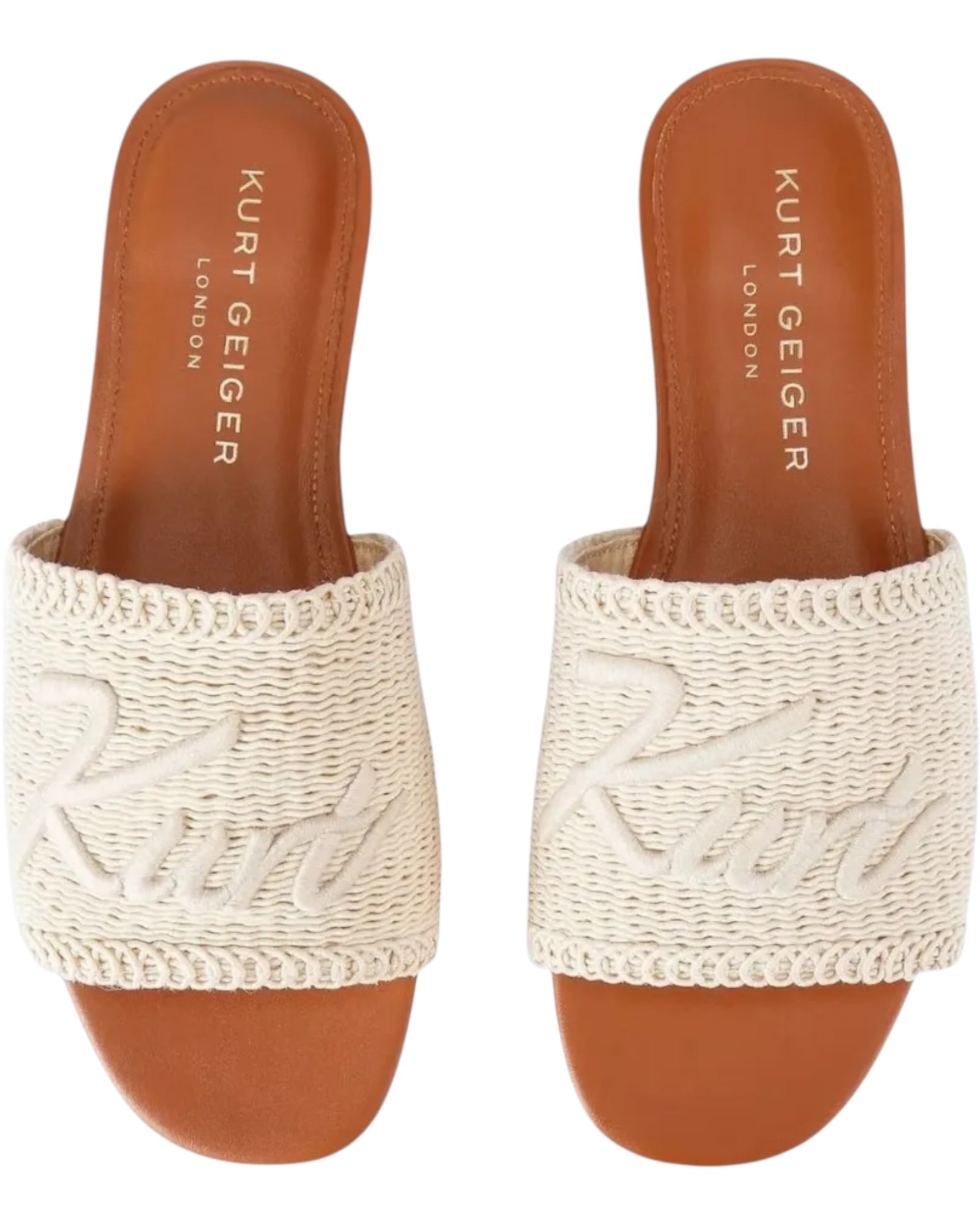 Σανδάλια με κεντημένο λογότυπο KURT WOVEN FLAT