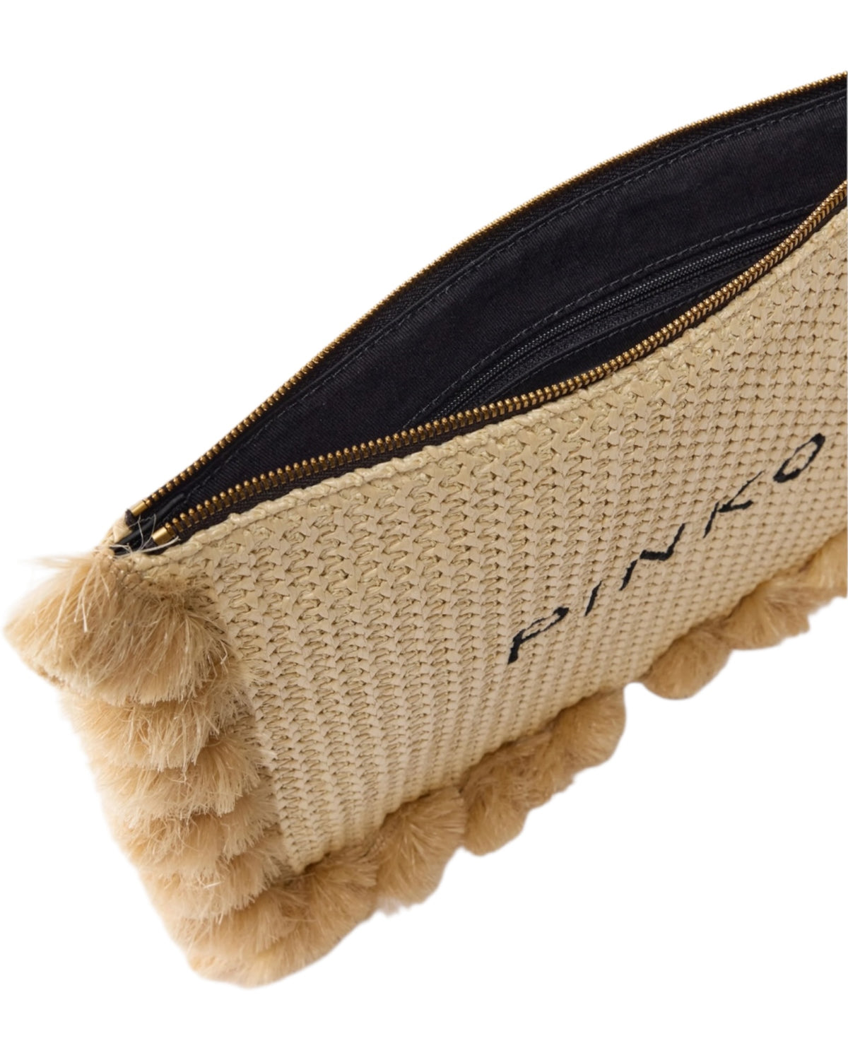 Μικρή τσάντα από raffia με λογότυπο FLAT HANDLE RAFIA