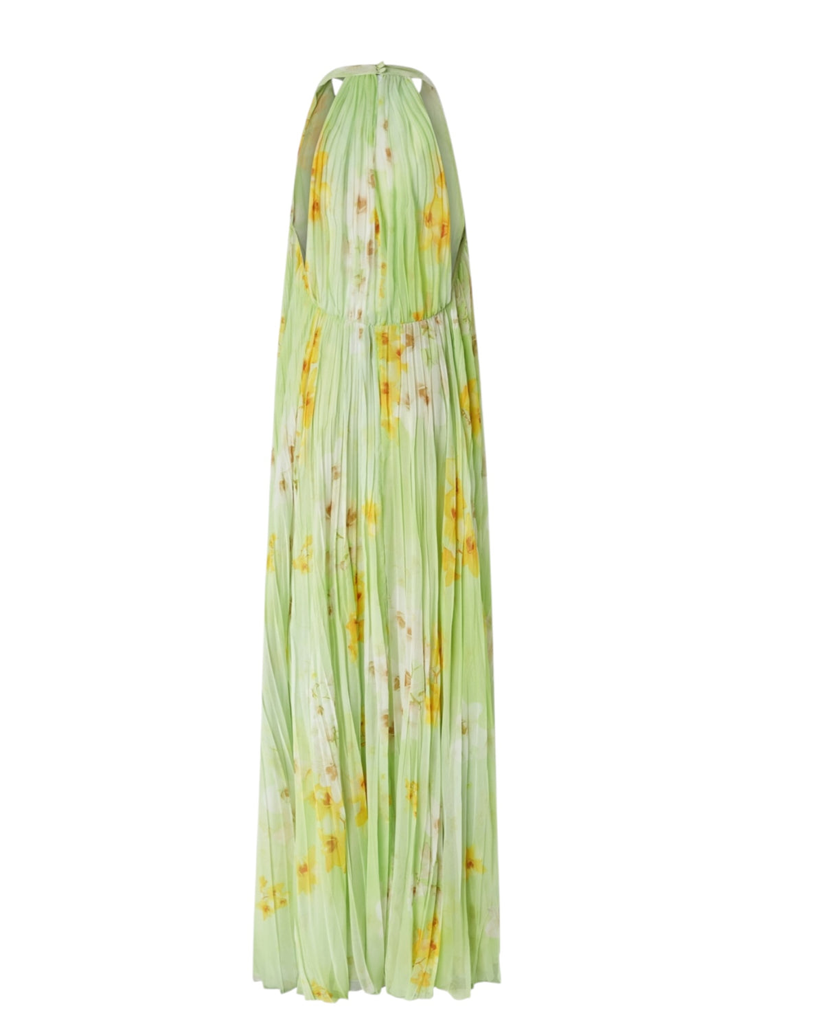 Maxi πλισέ φόρεμα με φλοράλ μοτίβο ZIGOLO