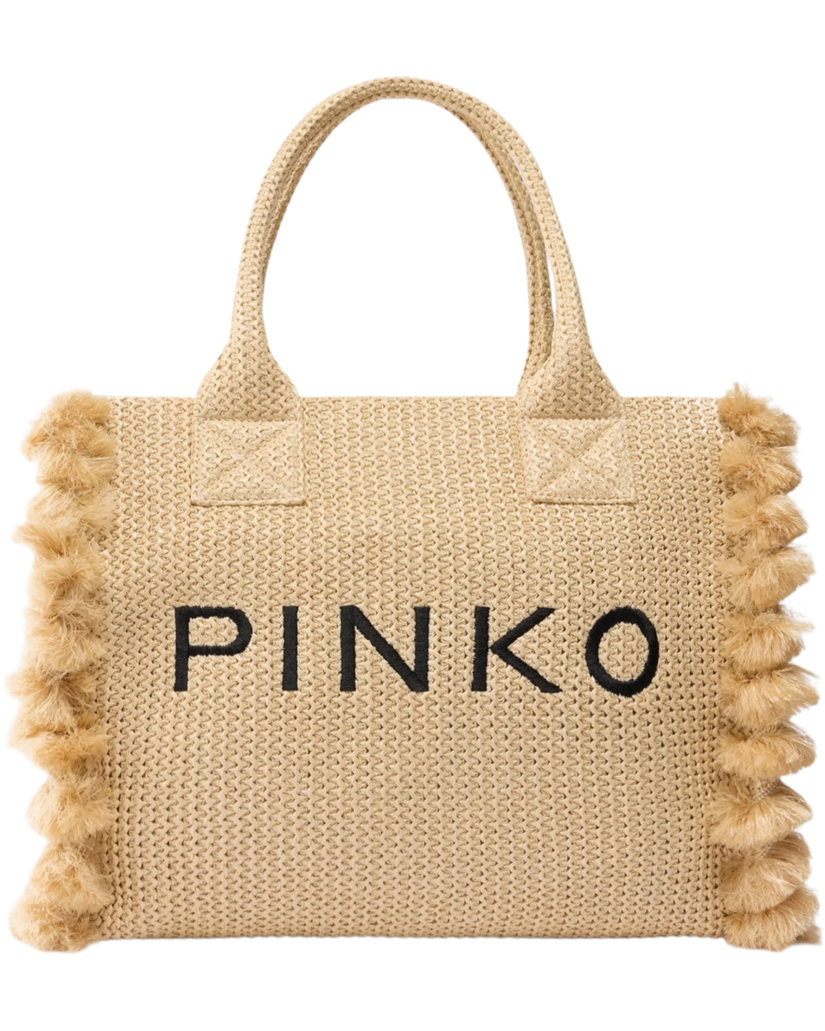 Tσάντα θαλάσσης από raffia με λογότυπο BEACH SHOPPER RAFIA
