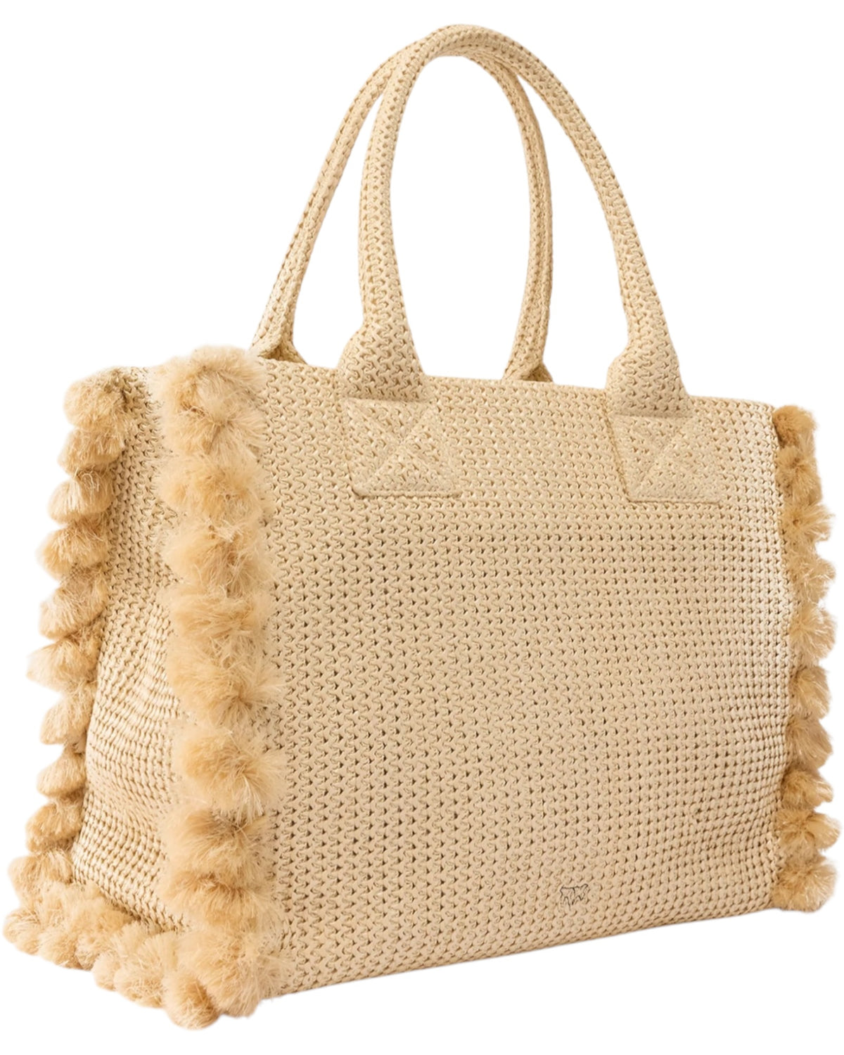 Tσάντα θαλάσσης από raffia με λογότυπο BEACH SHOPPER RAFIA