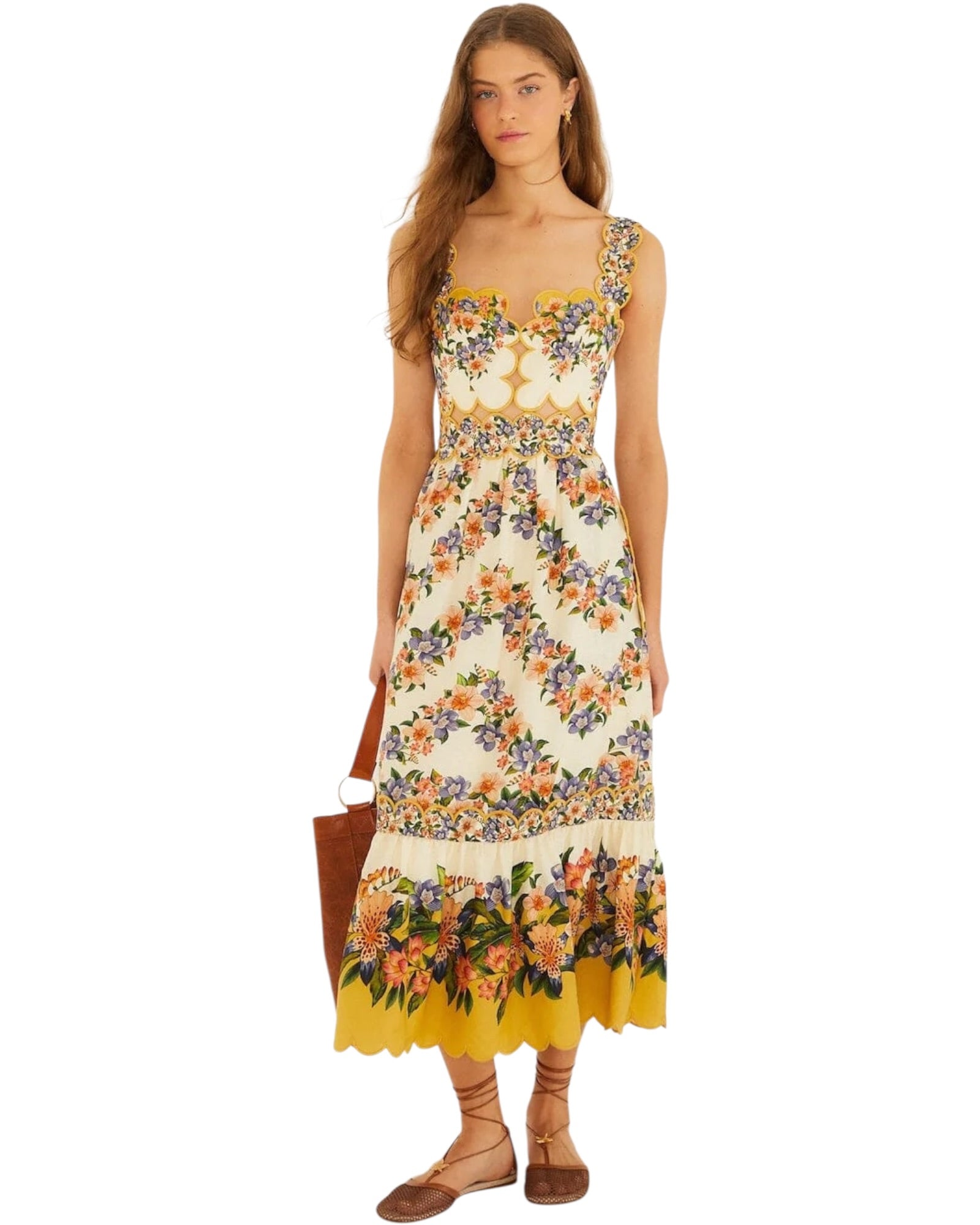 Midi floral φόρεμα HILO