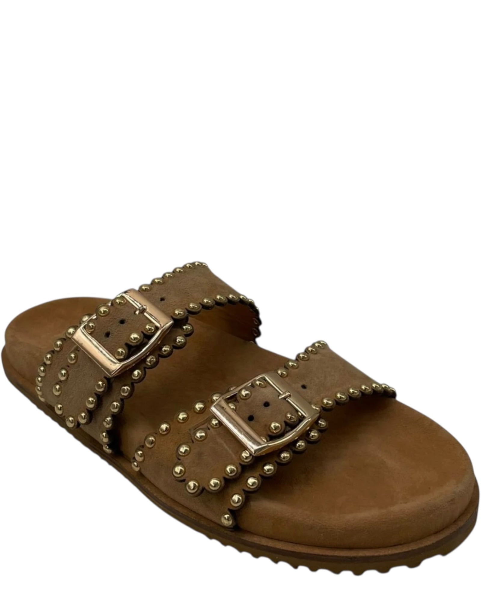 Δερμάτινα σανδάλια με τρουκς BROWN