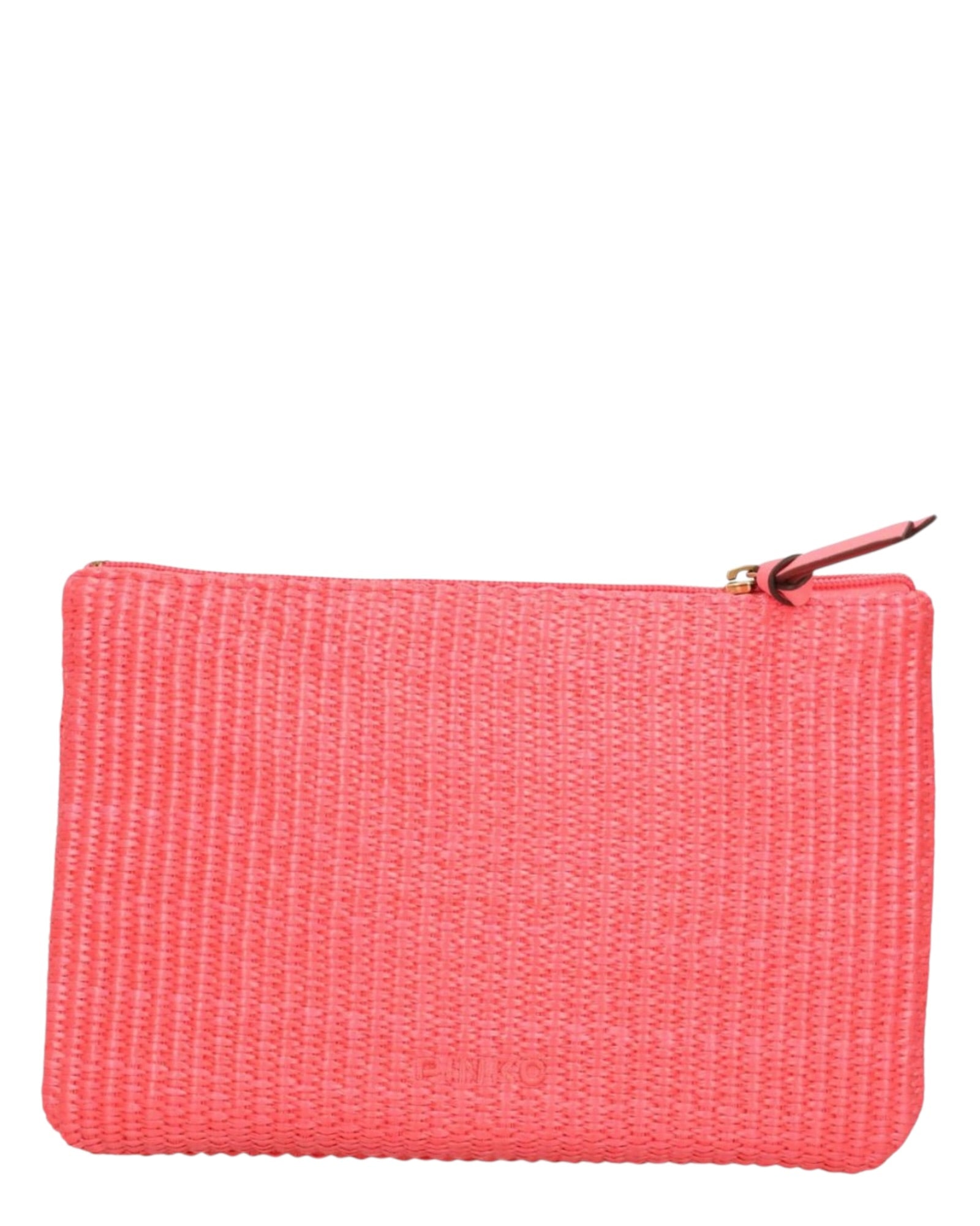 Τσάντα clutch από raffia με λογότυπο Love Birds
