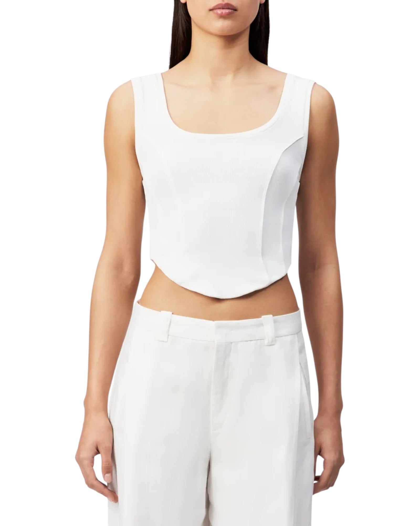 Crop top με λεπτομέρειες κορσέ AGAPA